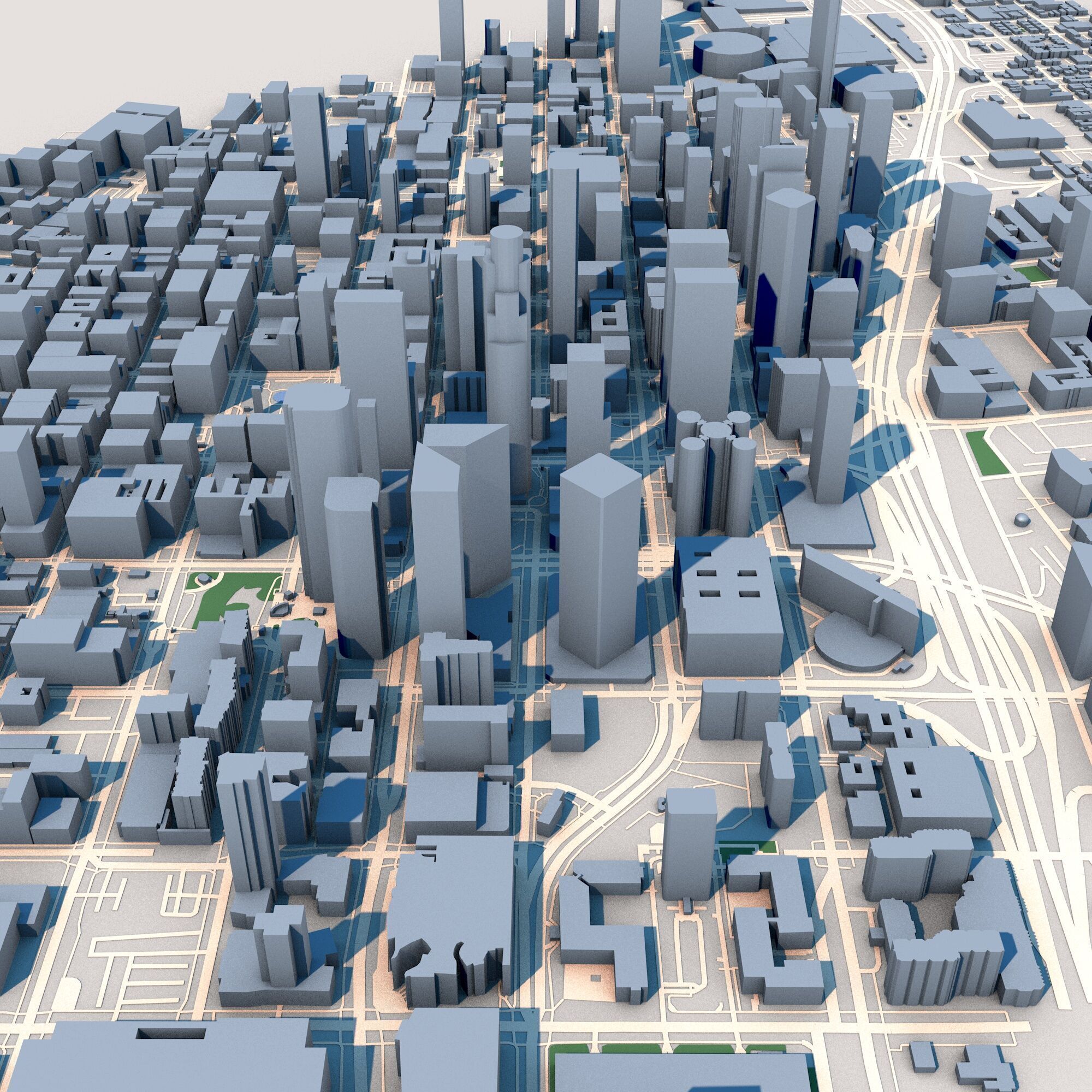 Wilshire Grand Center US Bank Tower Los Angeles USA 3D model_9