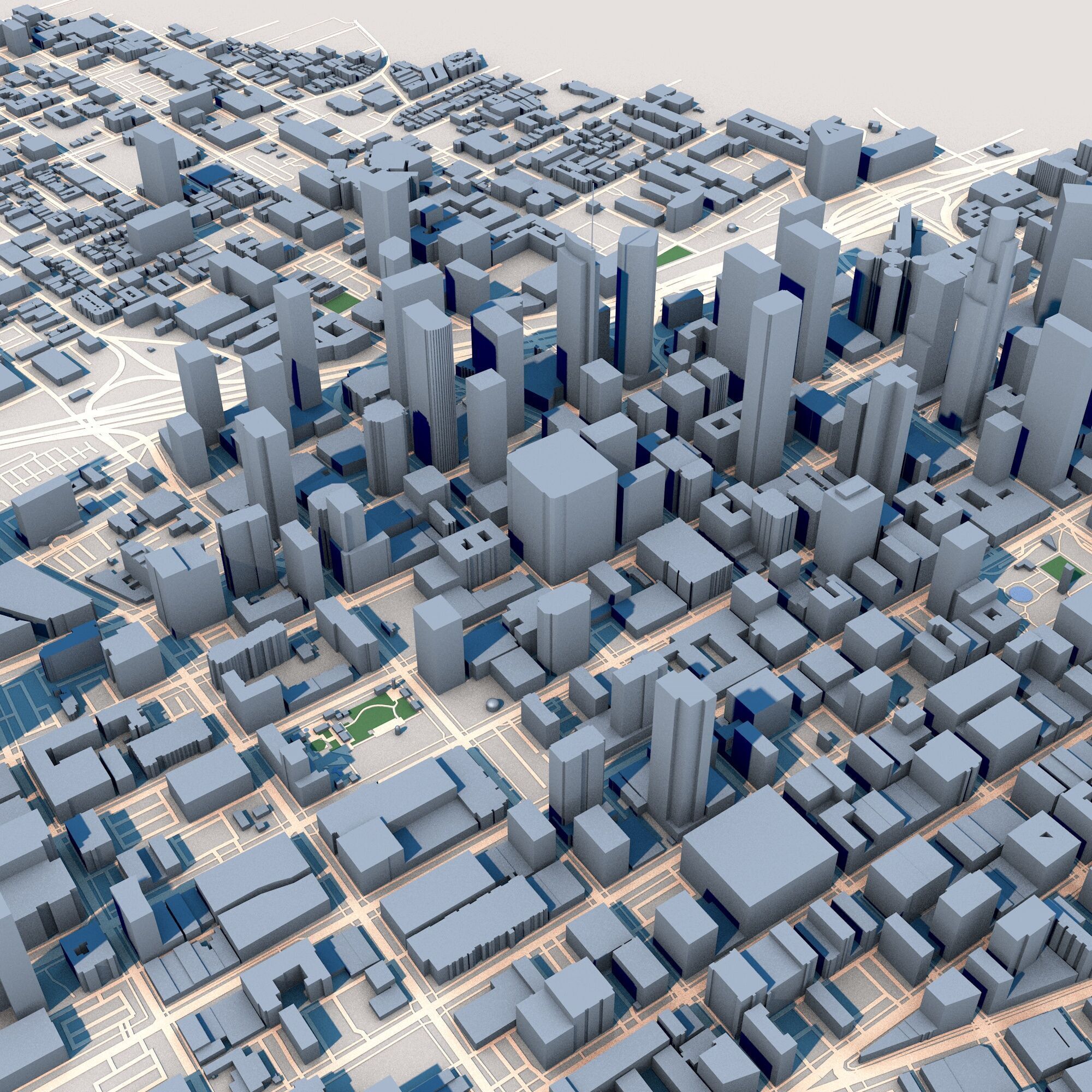 Wilshire Grand Center US Bank Tower Los Angeles USA 3D model_4