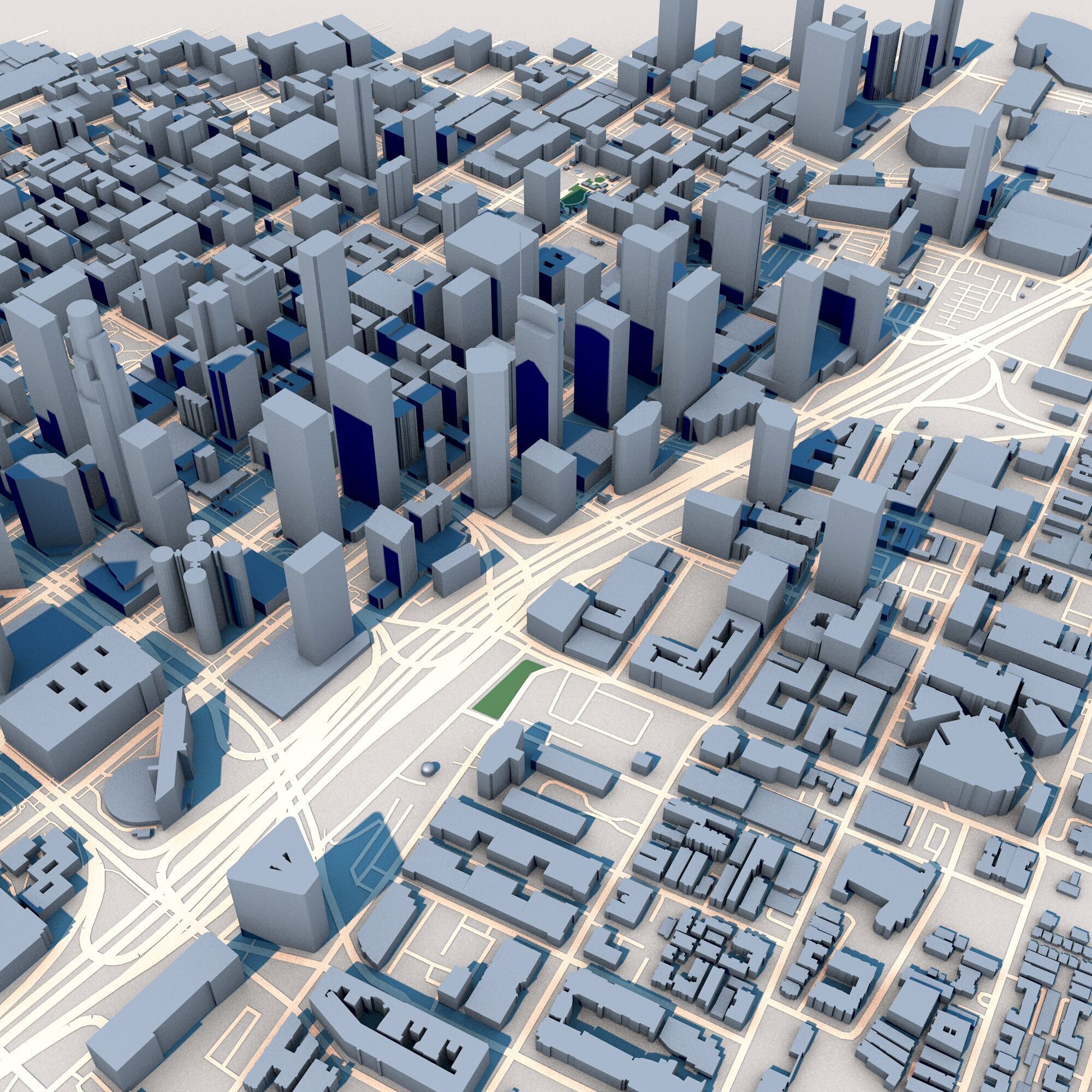 Wilshire Grand Center US Bank Tower Los Angeles USA 3D model_8