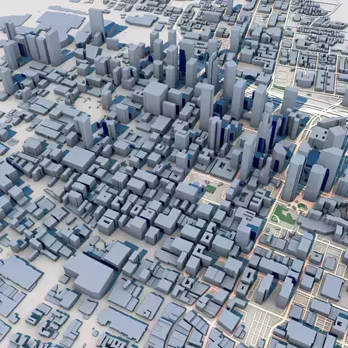 Wilshire Grand Center US Bank Tower Los Angeles USA 3D model