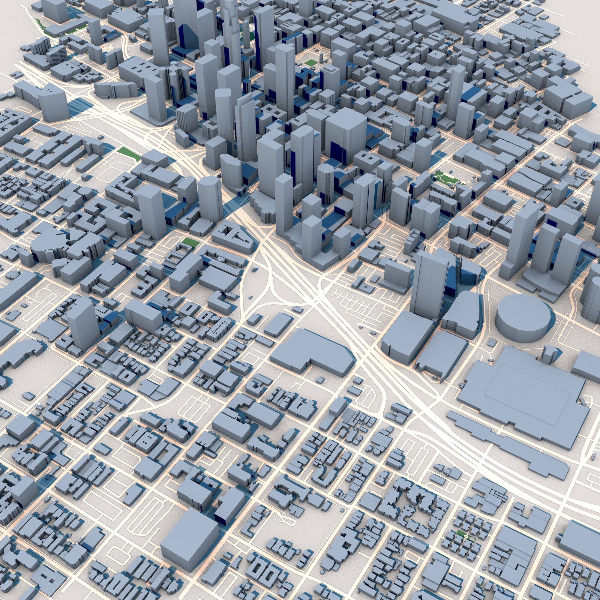Wilshire Grand Center US Bank Tower Los Angeles USA 3D model_6
