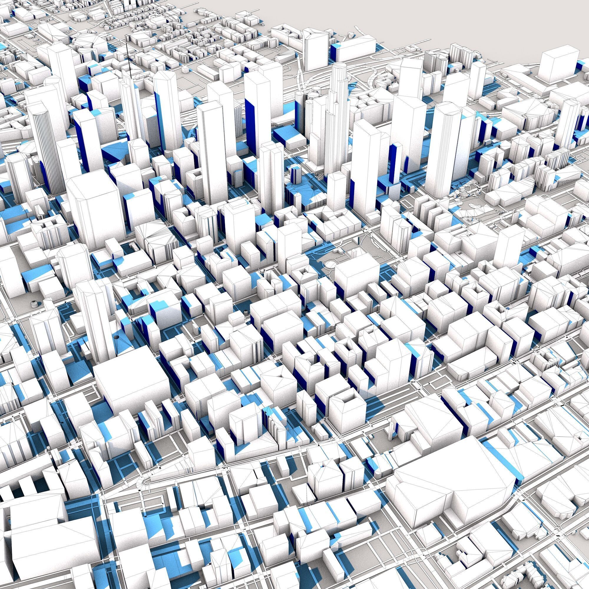 Wilshire Grand Center US Bank Tower Los Angeles USA 3D model_10