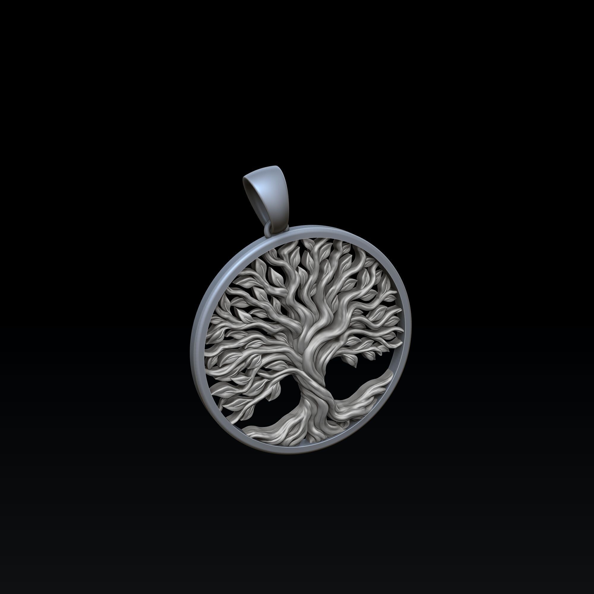 Tree Branches Pendant 3D print model_7