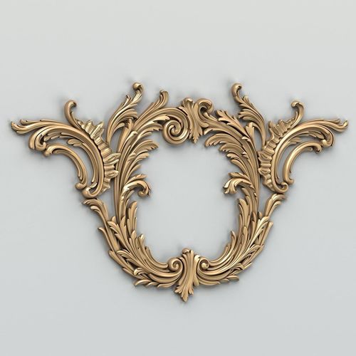 Carved decor central 010 3D model