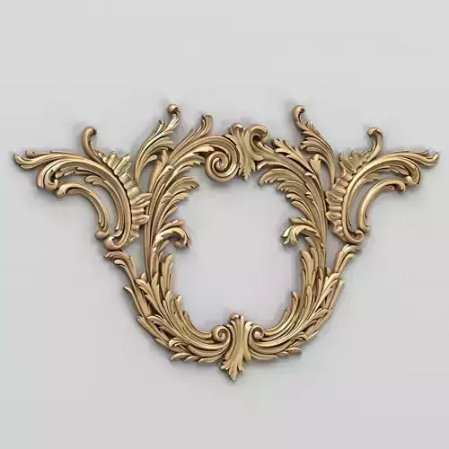 Carved decor central 010 3D model