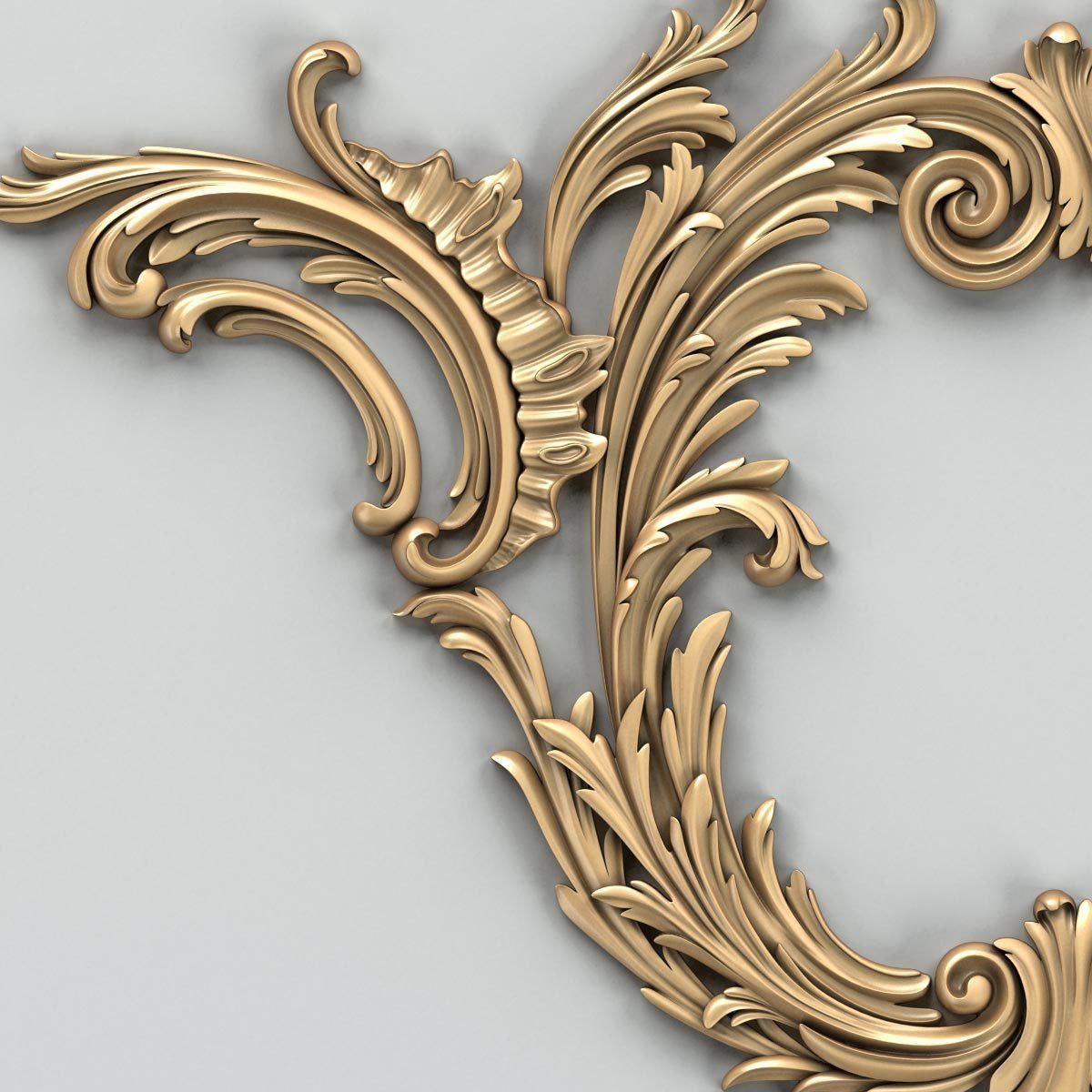Carved decor central 010 3D model_2