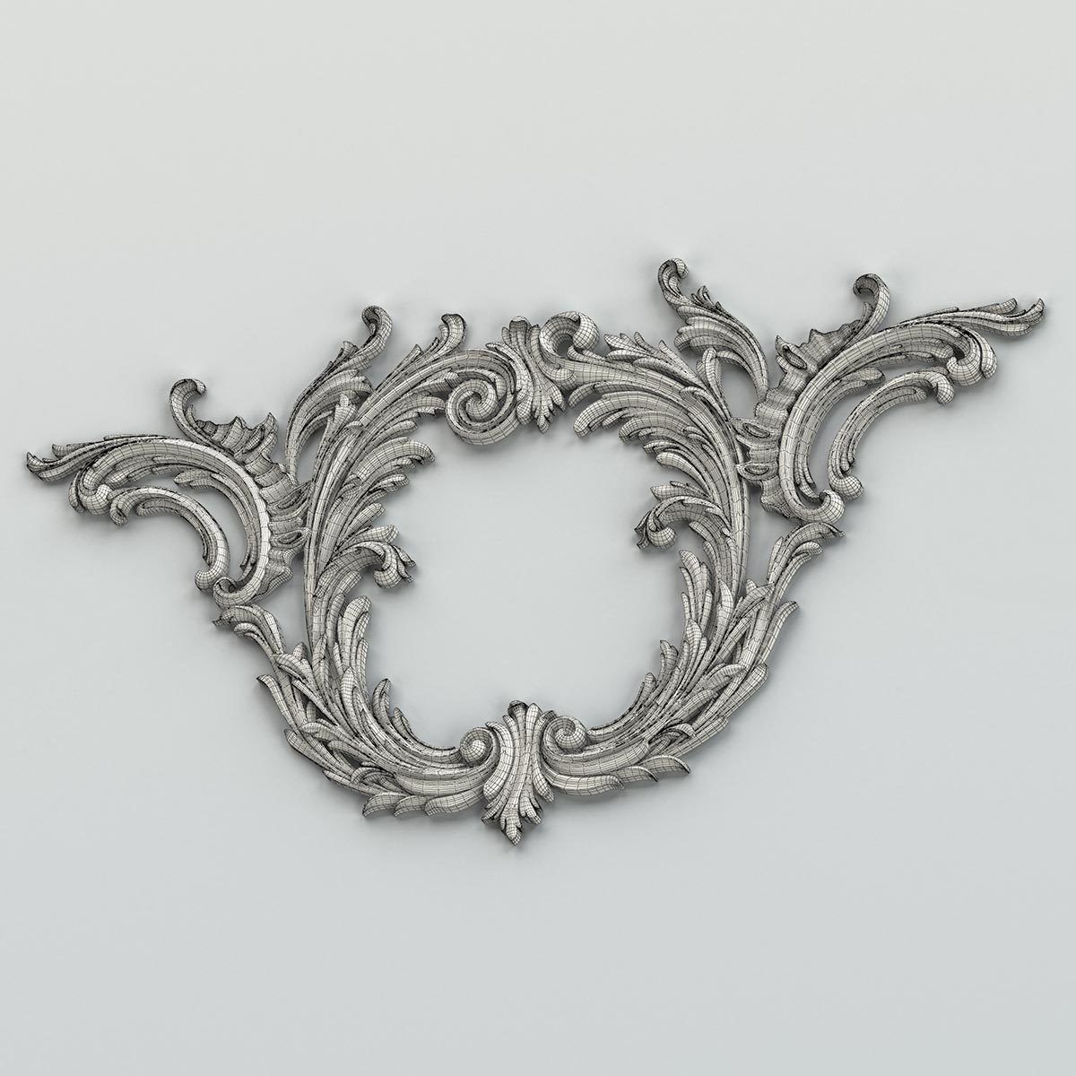 Carved decor central 010 3D model_8