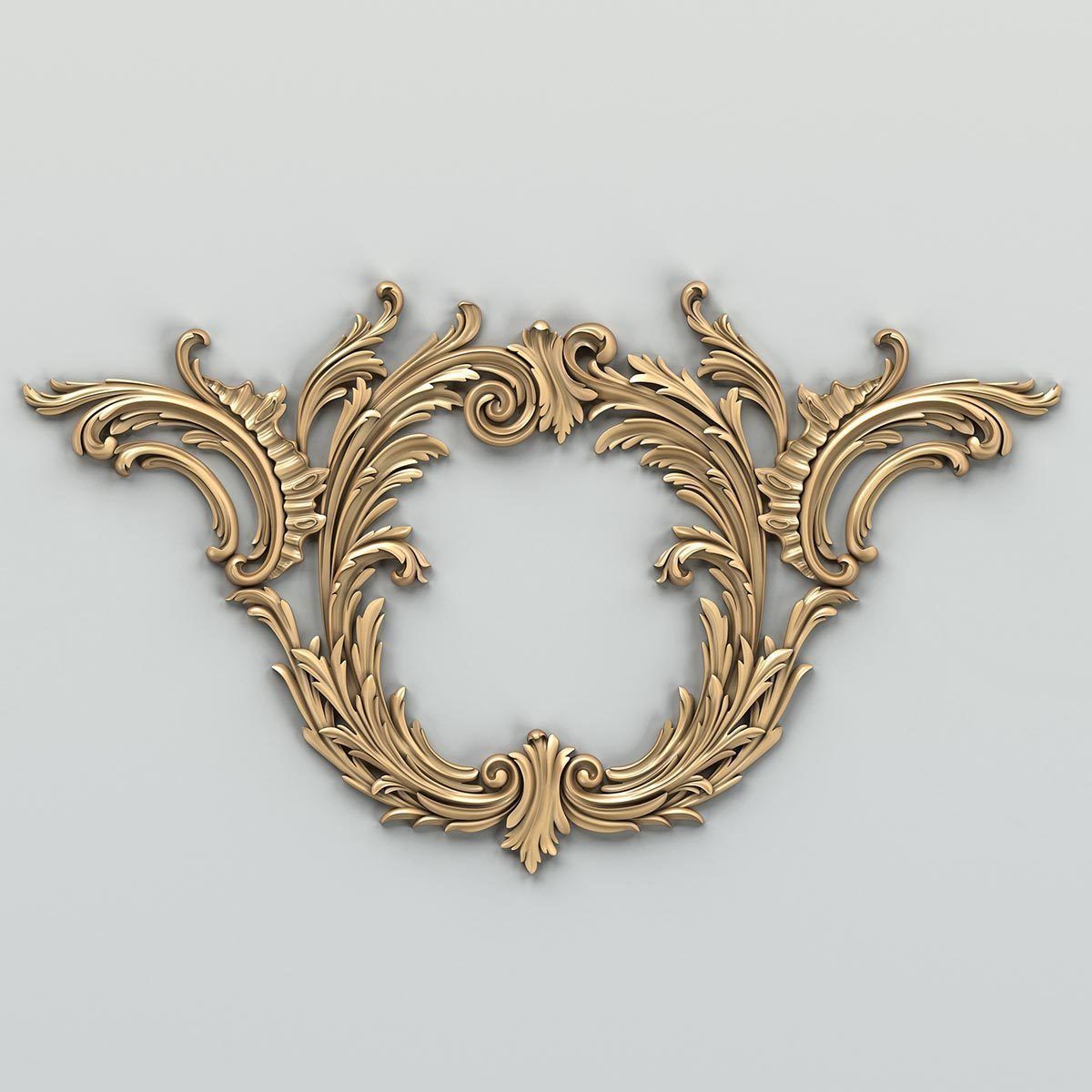 Carved decor central 010 3D model_1