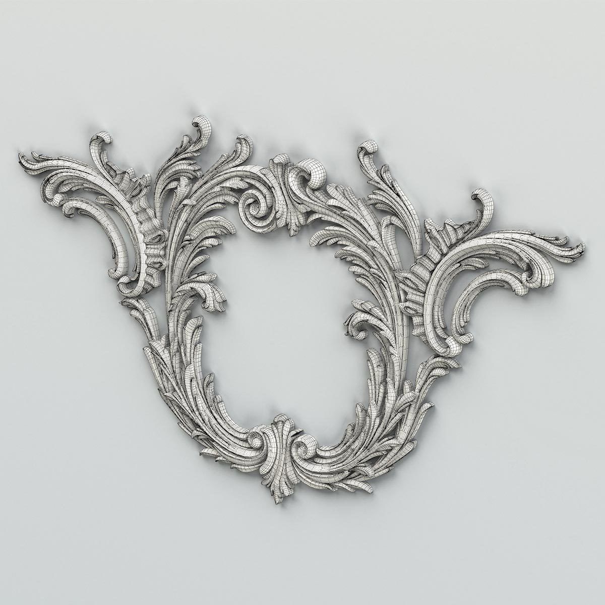 Carved decor central 010 3D model_7