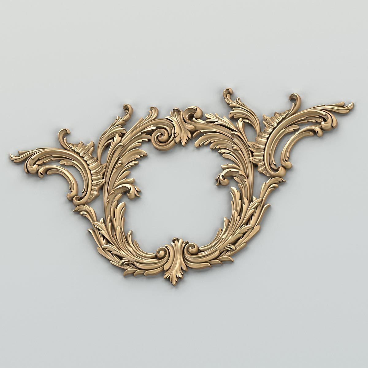 Carved decor central 010 3D model_4