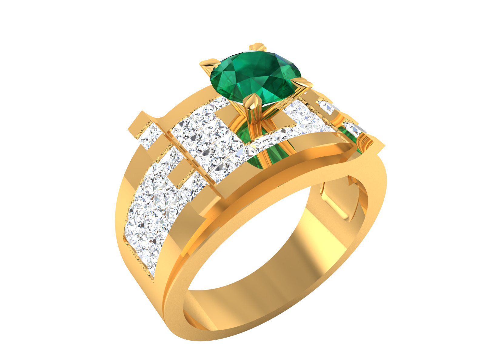 Mens Ring Render 3dm STL OBJ FBX Details 3D print model_3