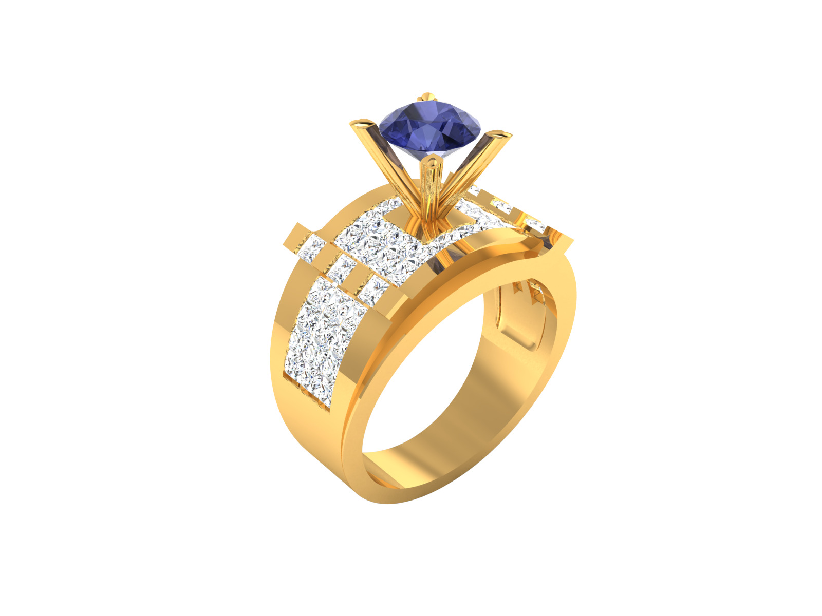 Mens Ring Render 3dm STL OBJ FBX Details 3D print model_1