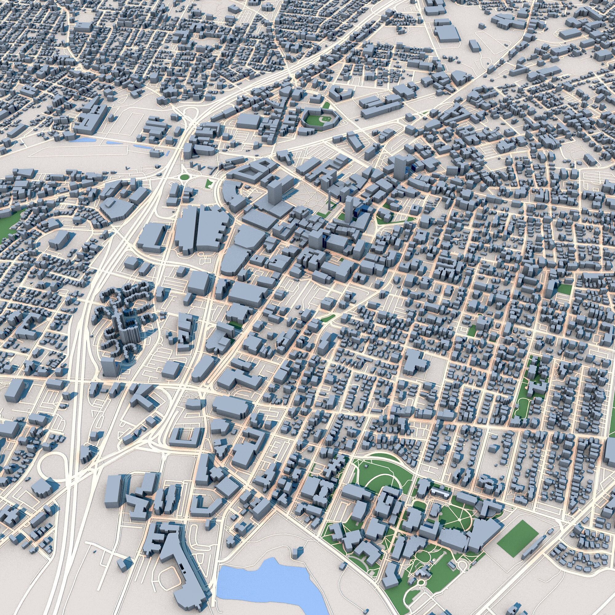 Worcester City USA 3D model_7