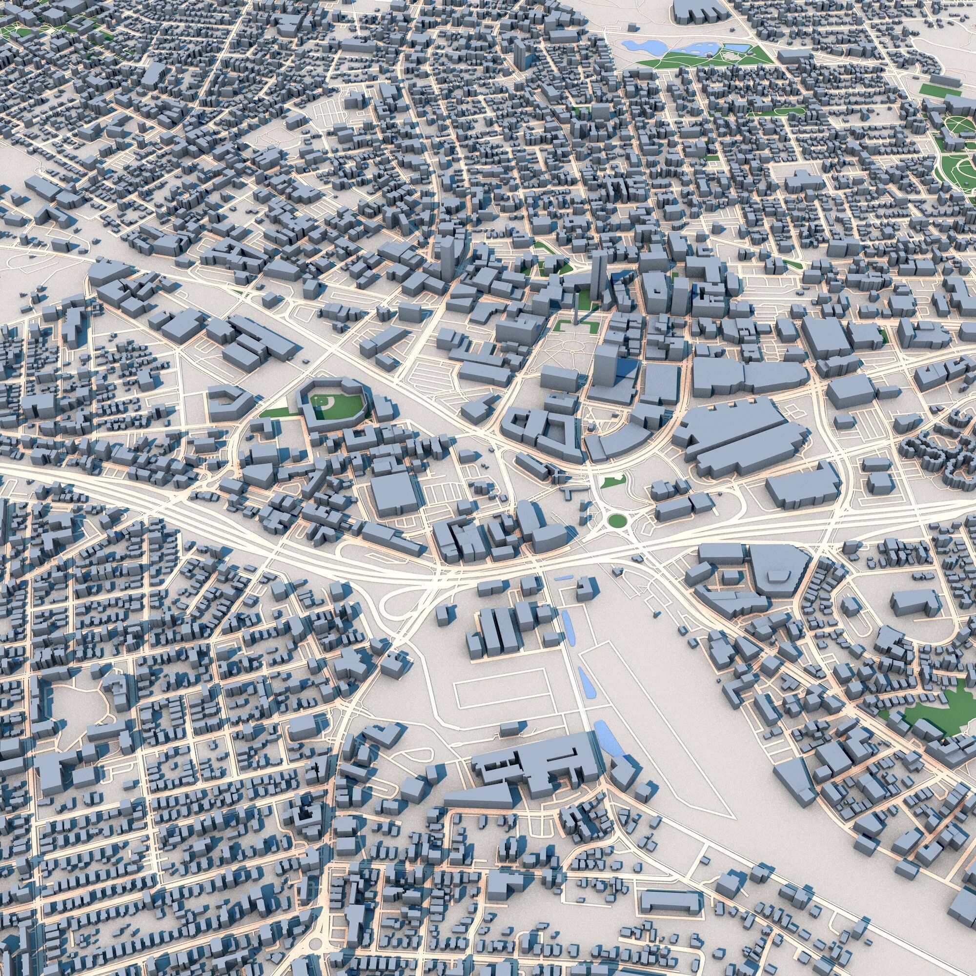 Worcester City USA 3D model_9