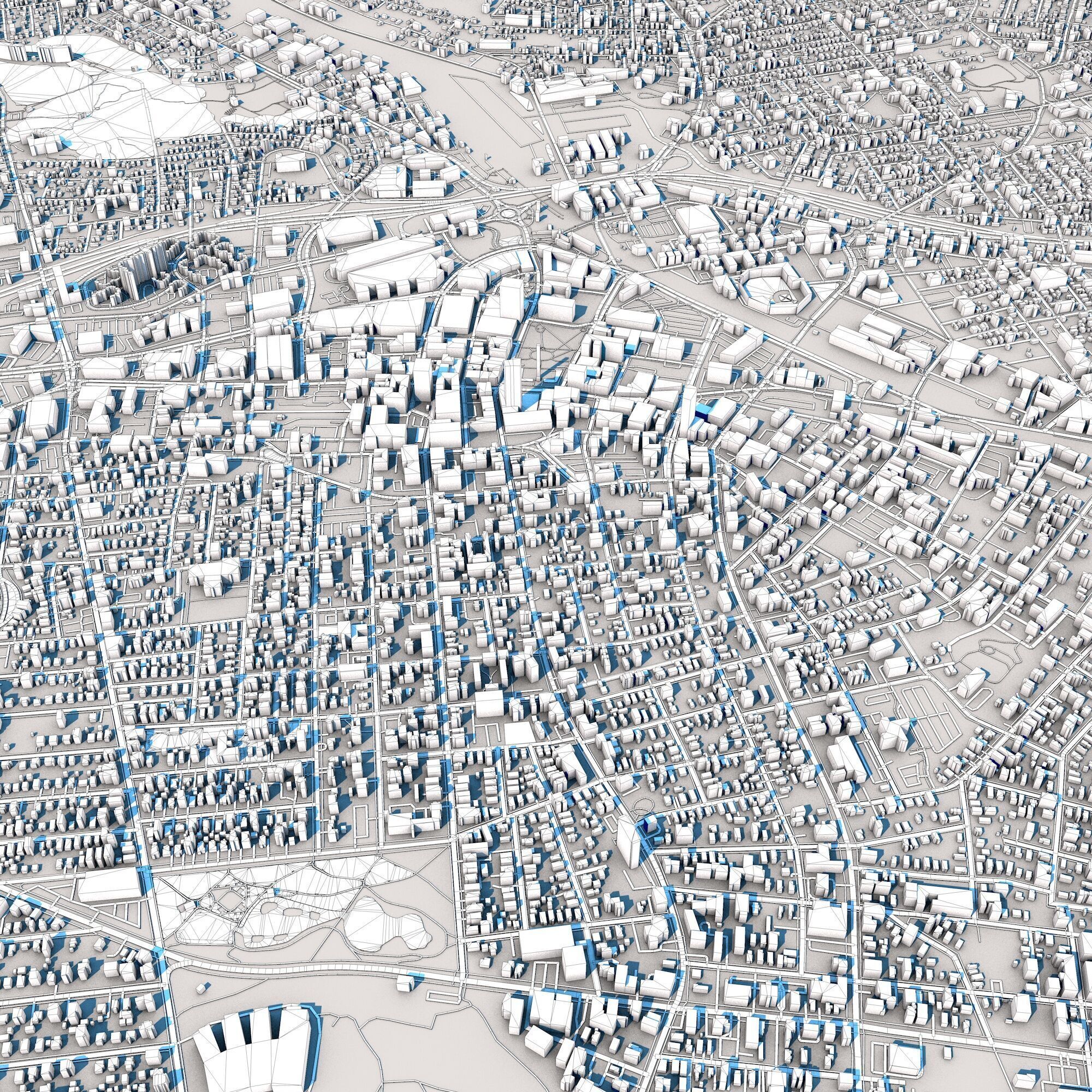 Worcester City USA 3D model_11