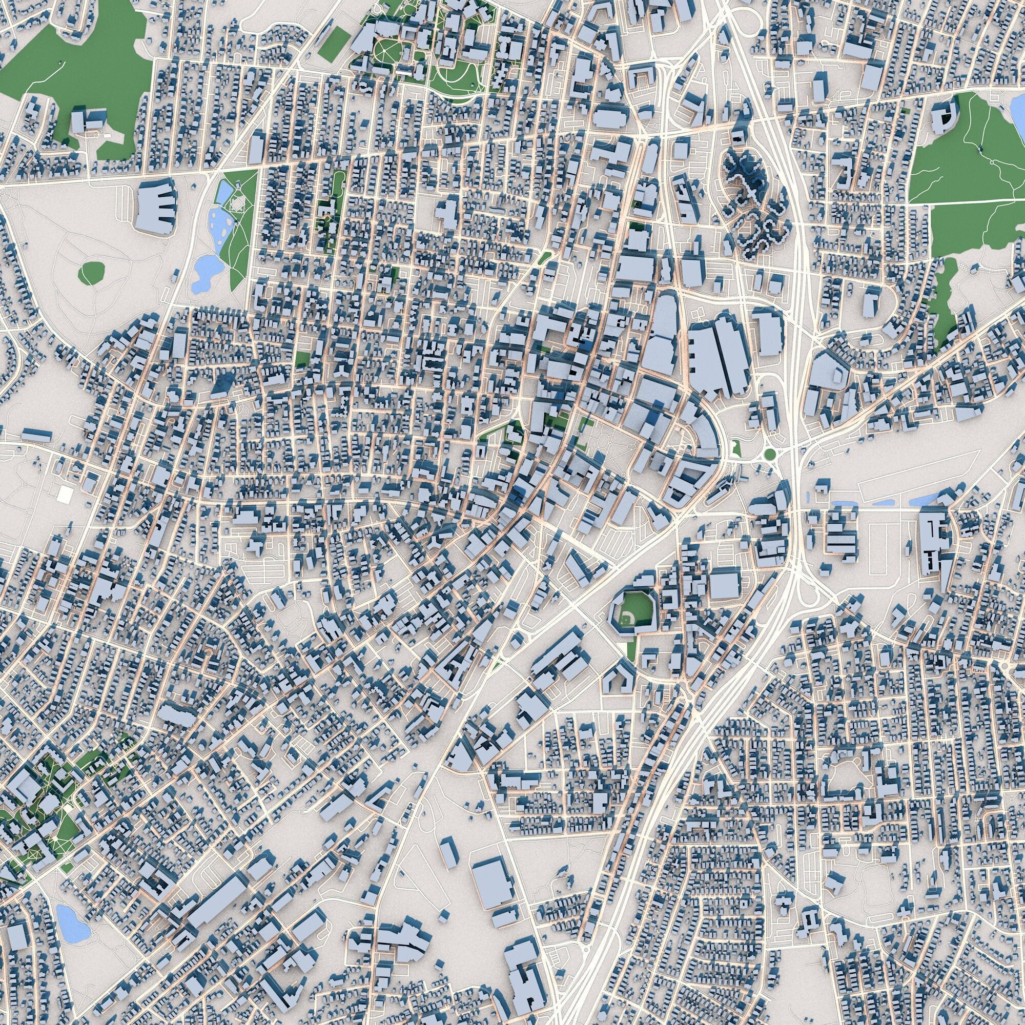 Worcester City USA 3D model_2