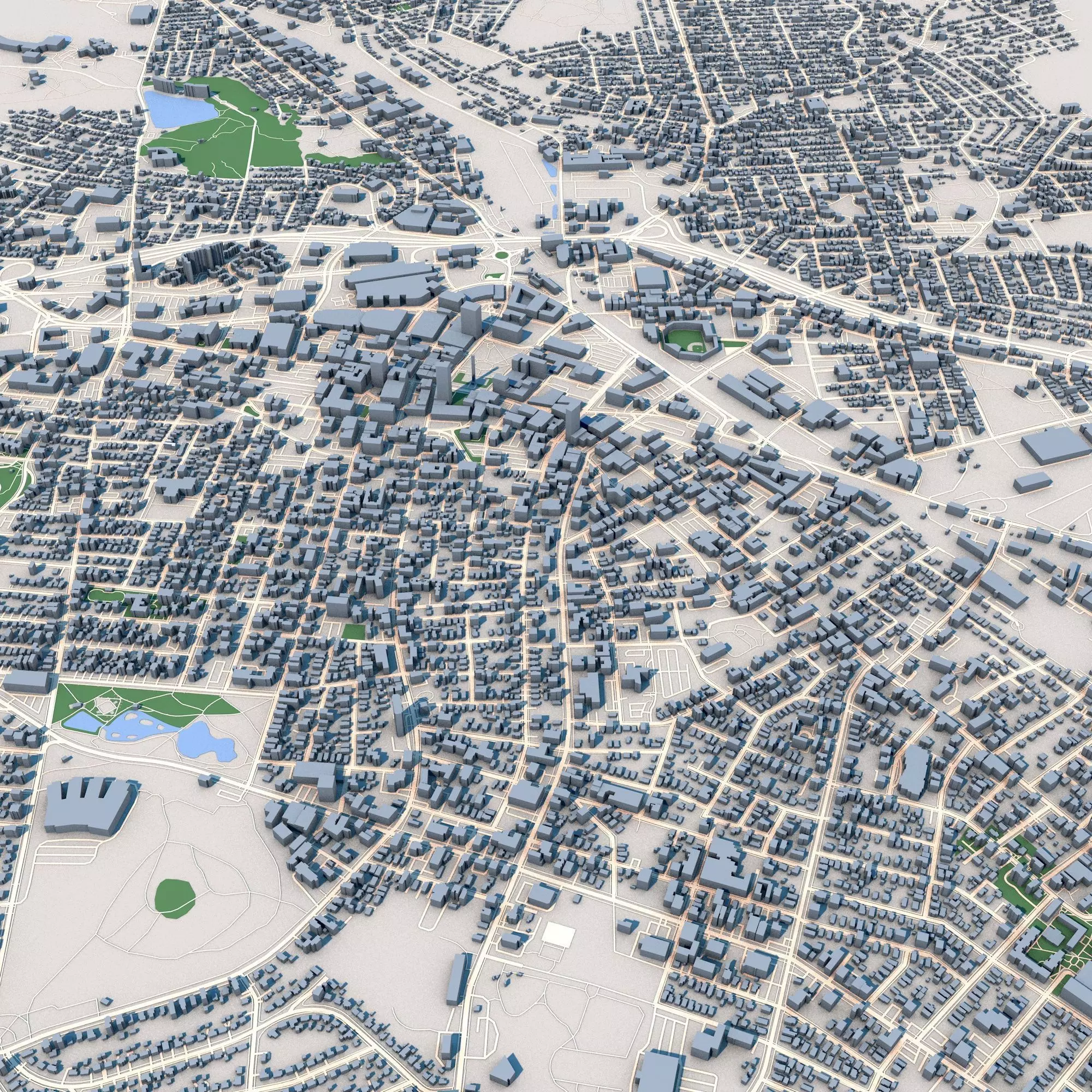 Worcester City USA 3D model_0