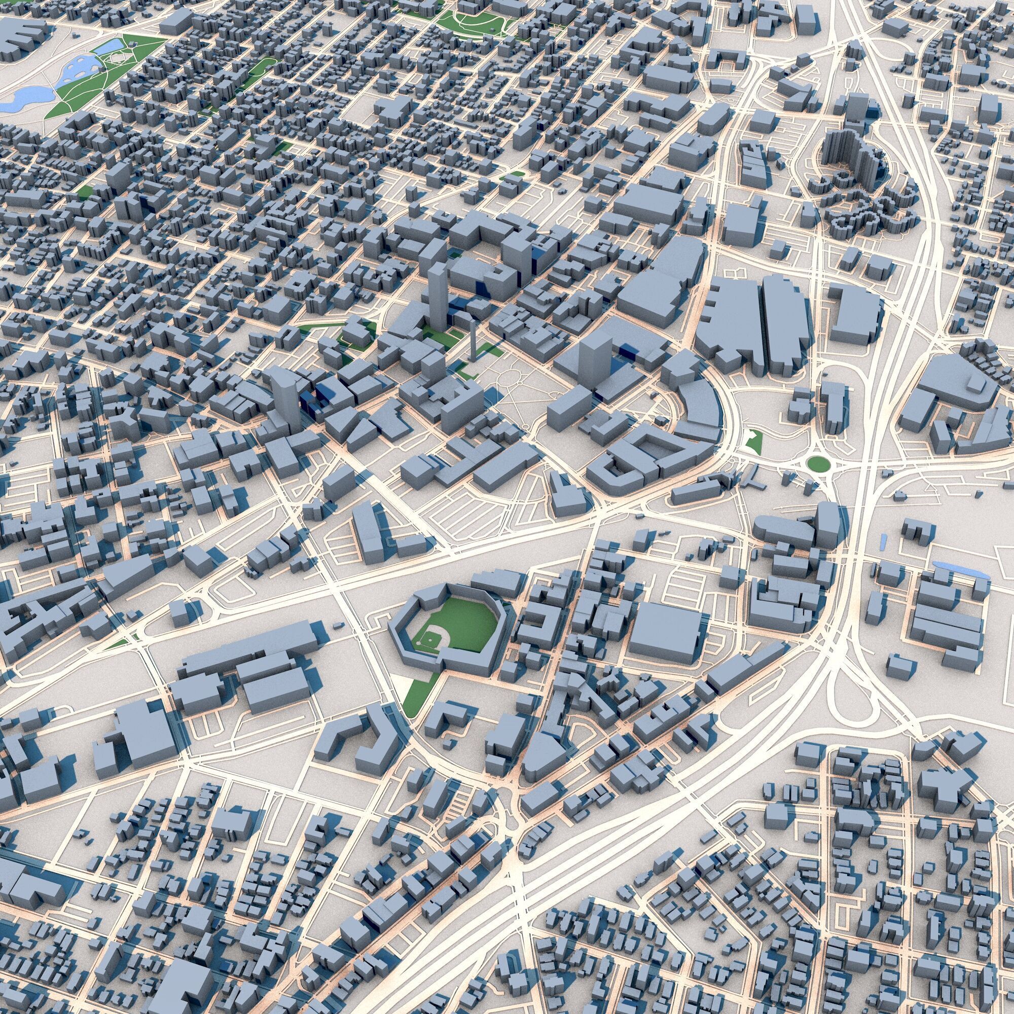 Worcester City USA 3D model_3