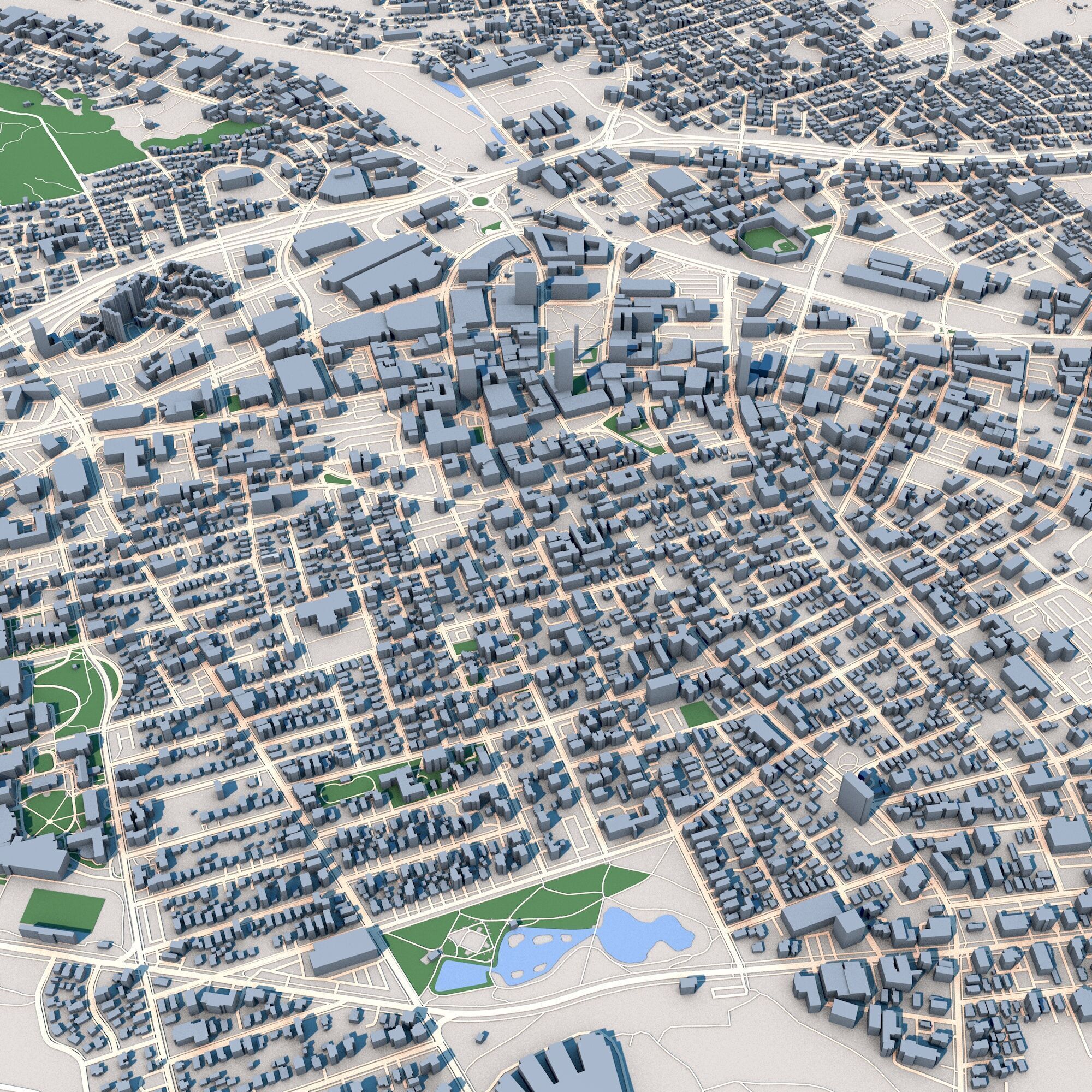 Worcester City USA 3D model_6