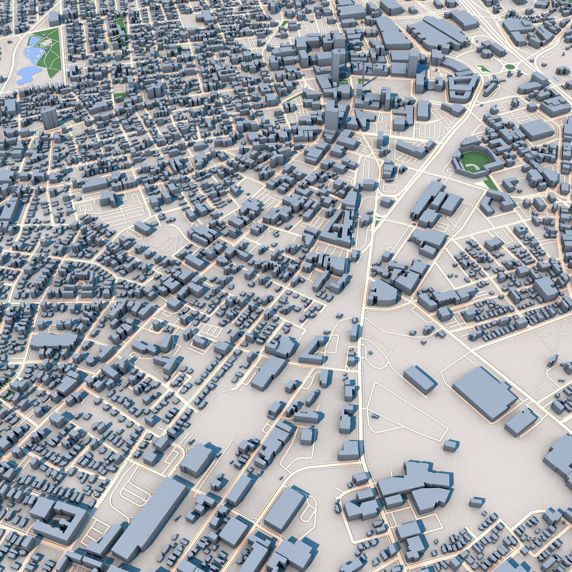 Worcester City USA 3D model_4