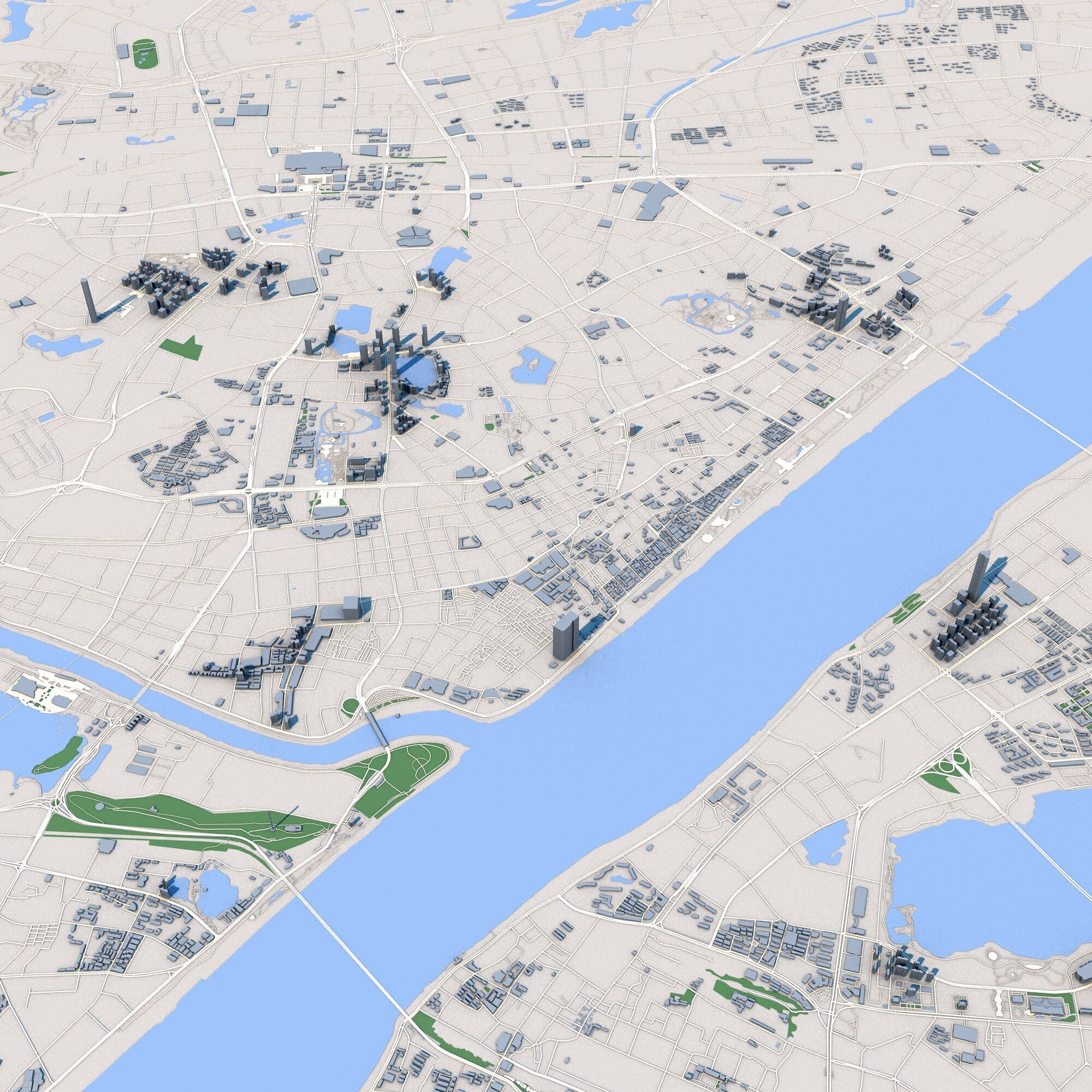Wuhan City China 3D model_9