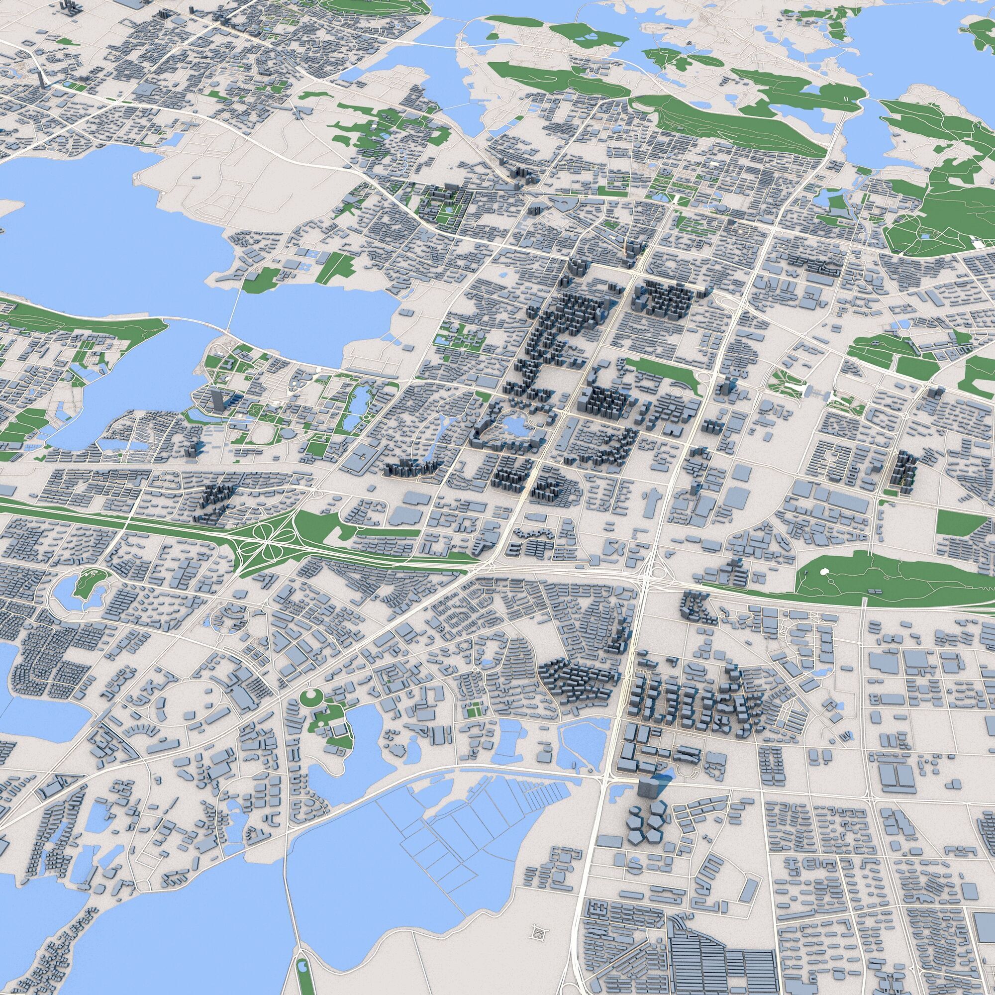 Wuhan City China 3D model_5