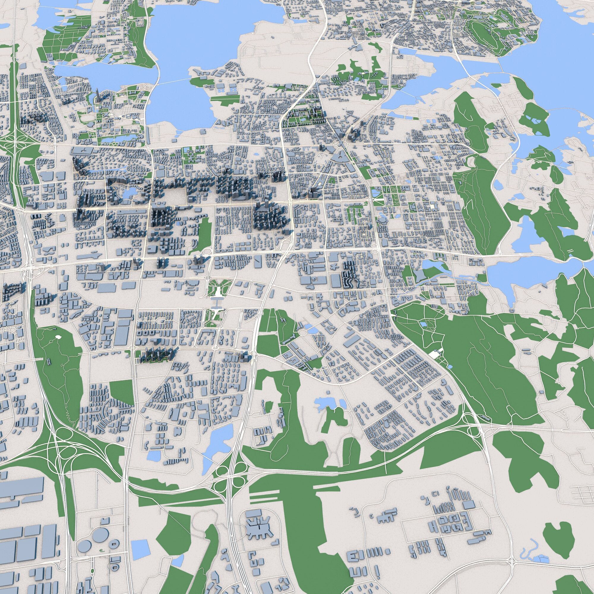 Wuhan City China 3D model_12