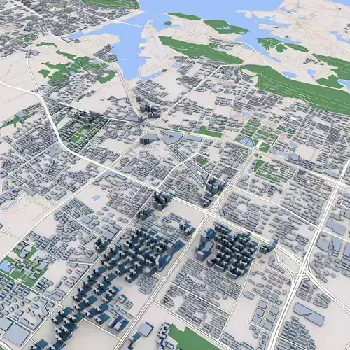 Wuhan City China 3D model