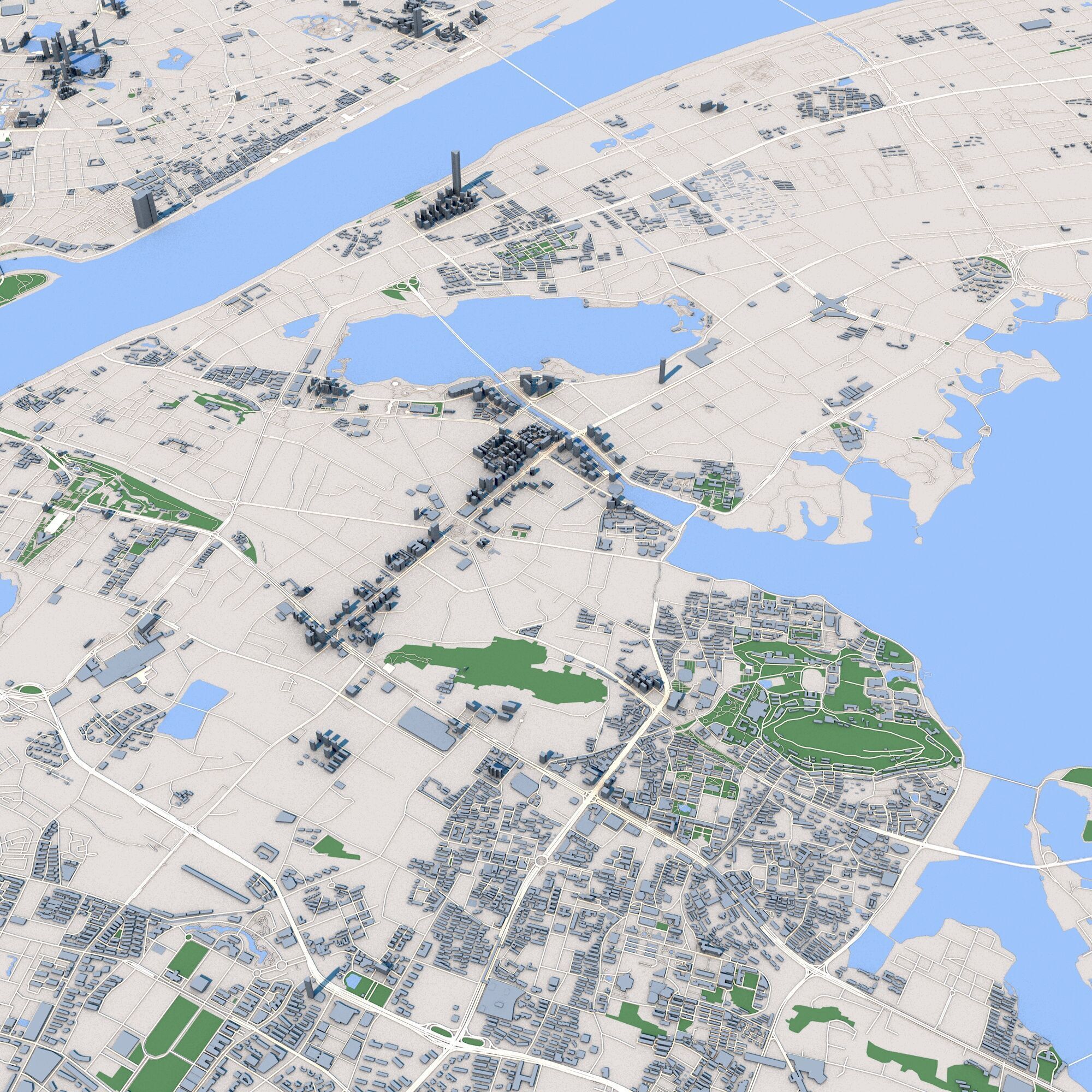 Wuhan City China 3D model_4