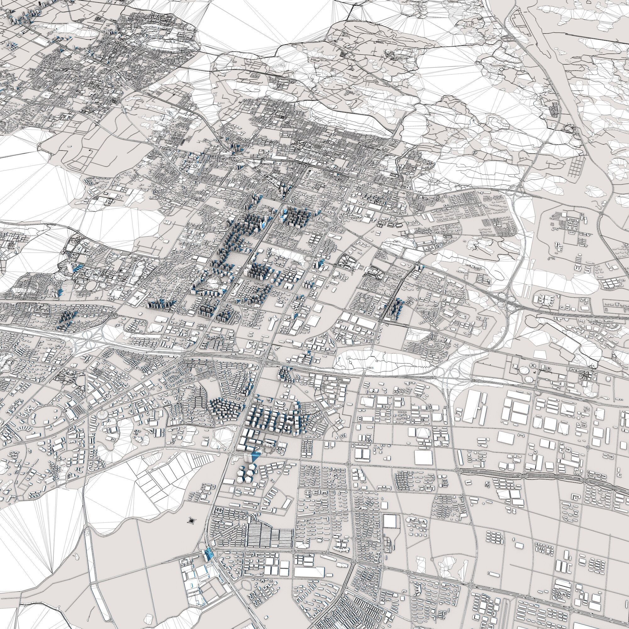 Wuhan City China 3D model_13