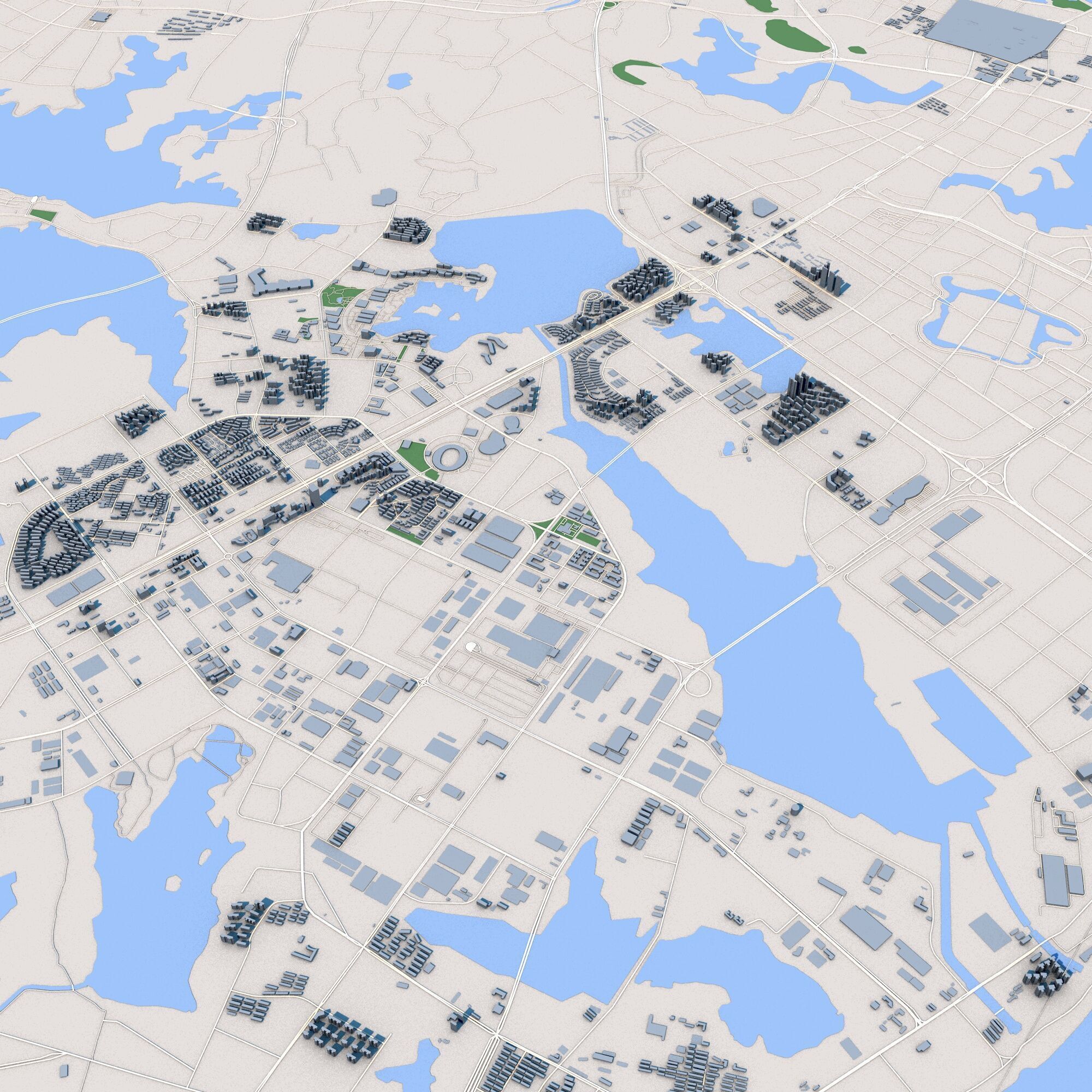 Wuhan City China 3D model_8