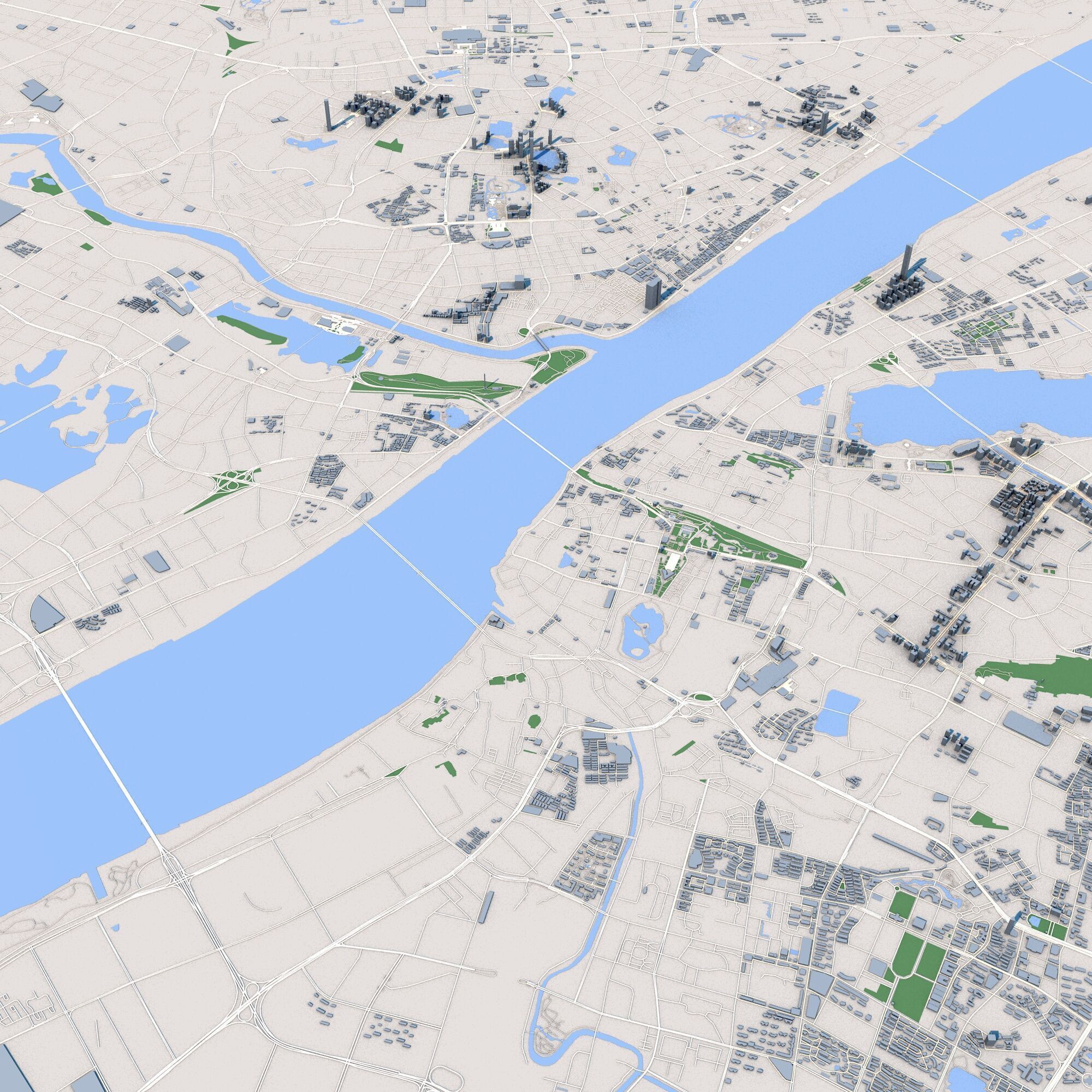 Wuhan City China 3D model_7