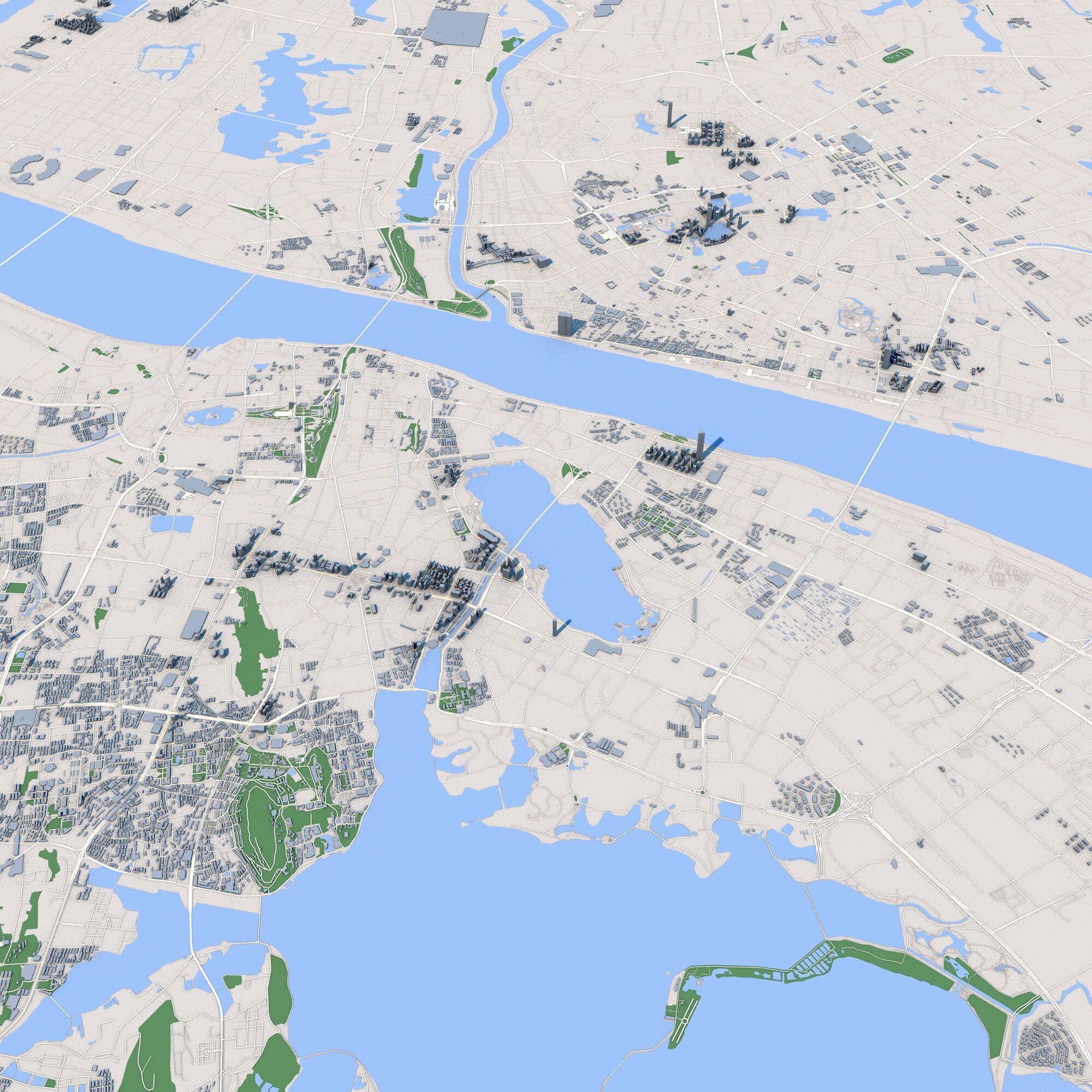 Wuhan City China 3D model_11