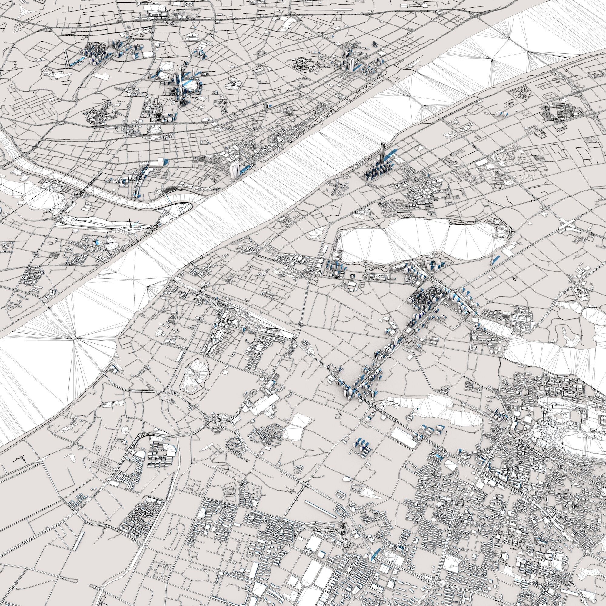 Wuhan City China 3D model_14