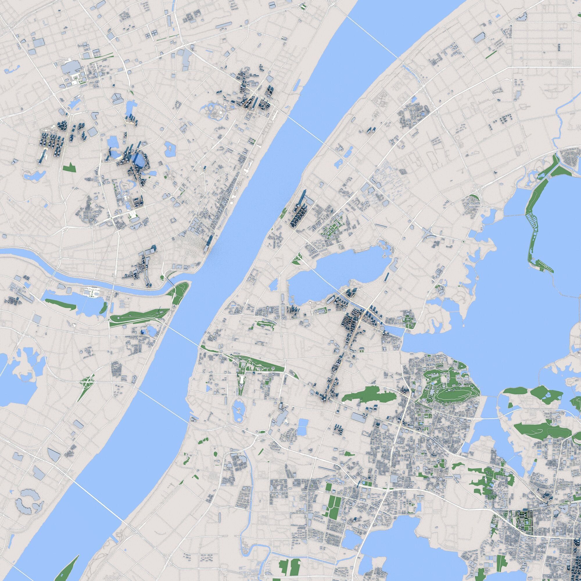 Wuhan City China 3D model_2