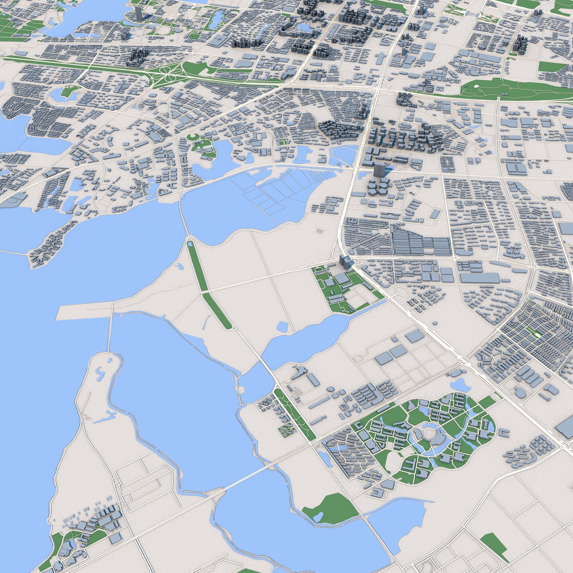 Wuhan City China 3D model_6