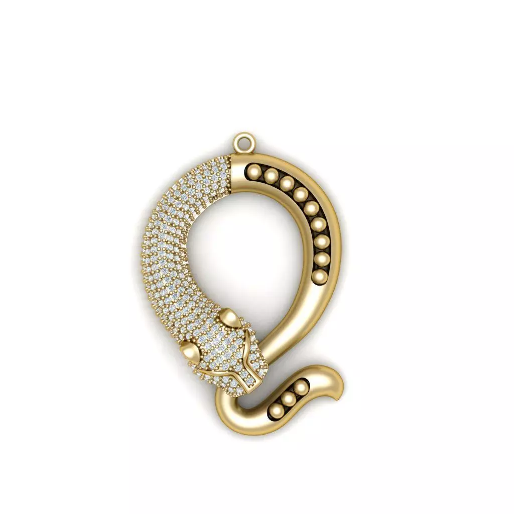 3d zbrush panther pendant 3D print model_0