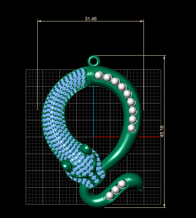 3d zbrush panther pendant 3D print model_2