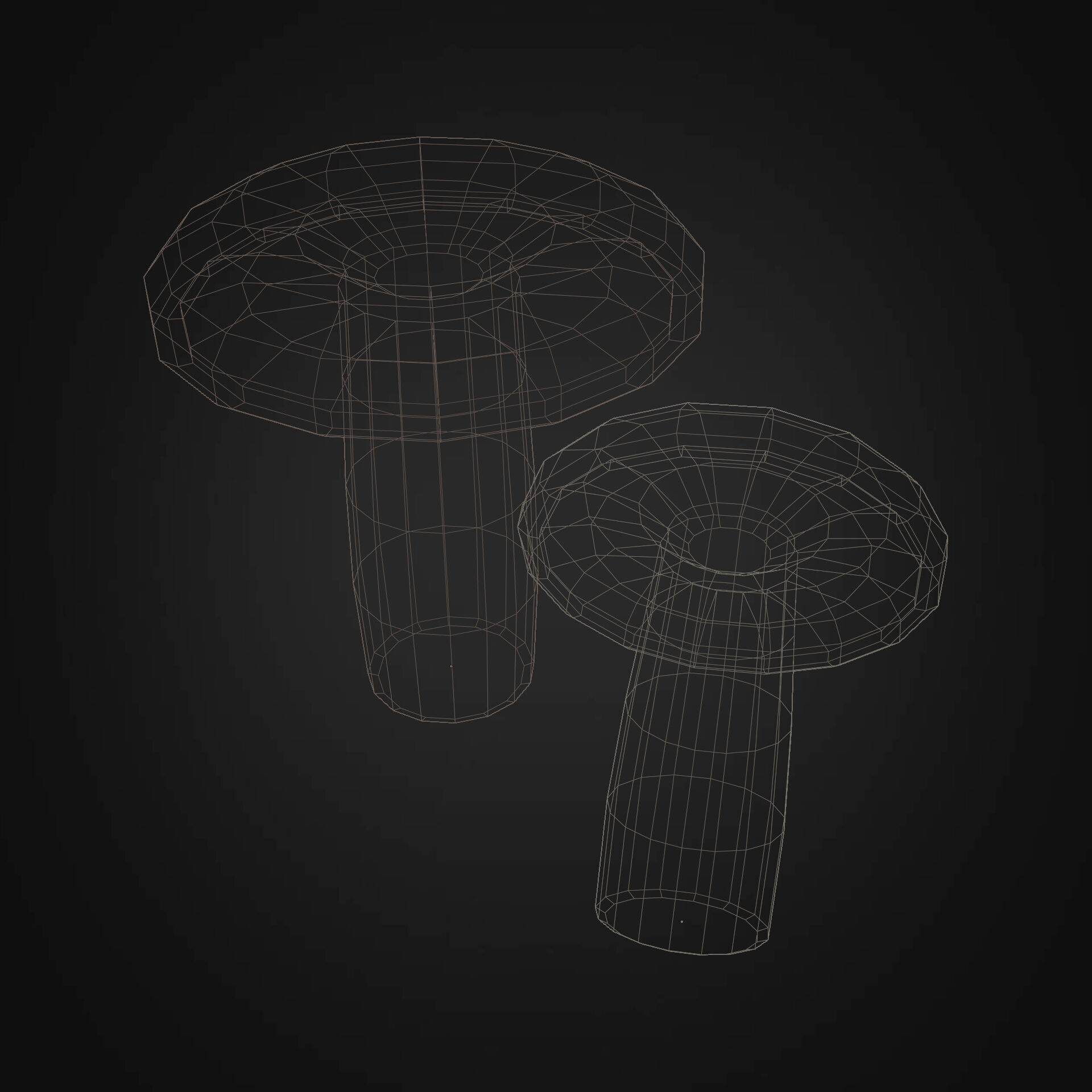 Lactarius torminosus Low-poly 3D model_8