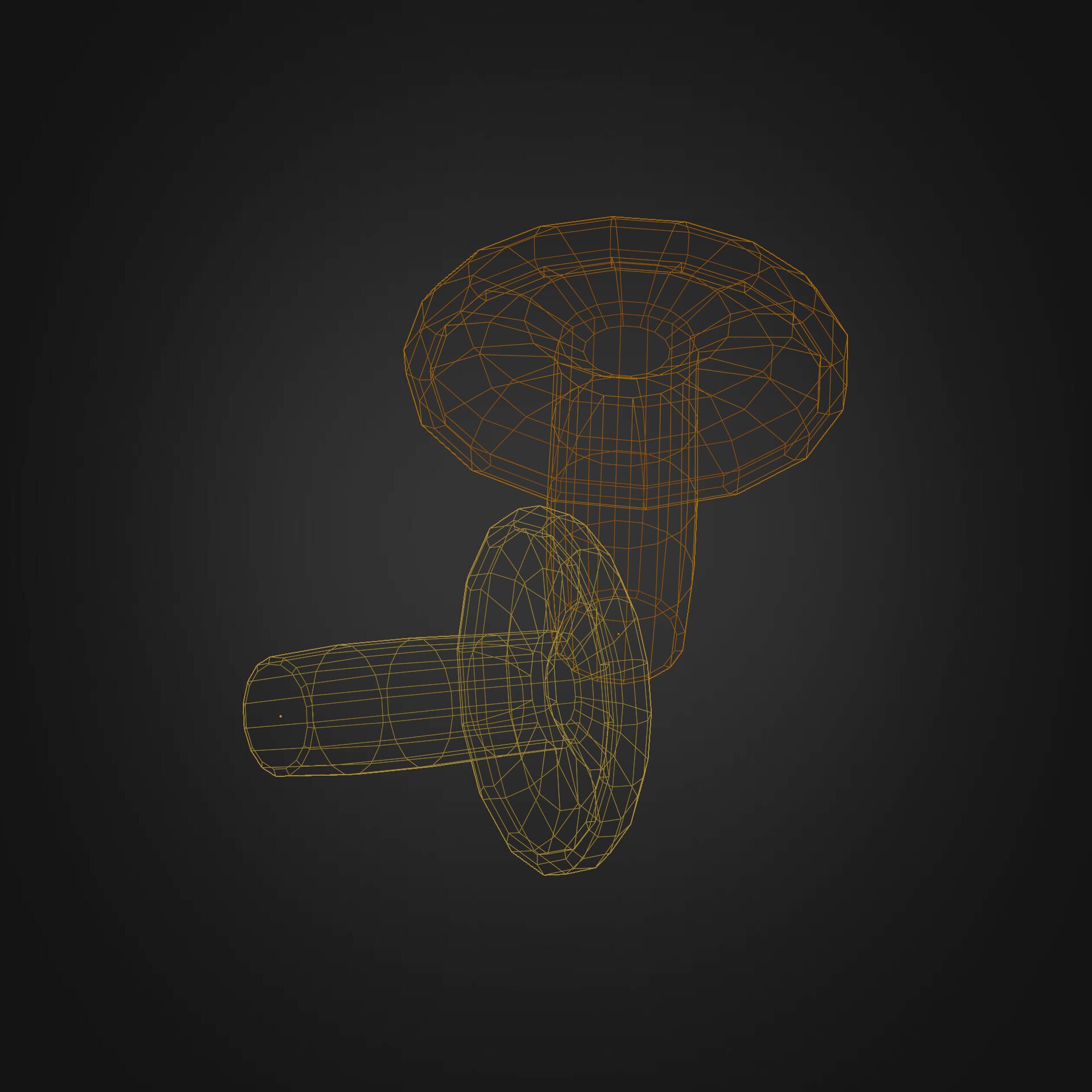 Lactarius torminosus Low-poly 3D model_9