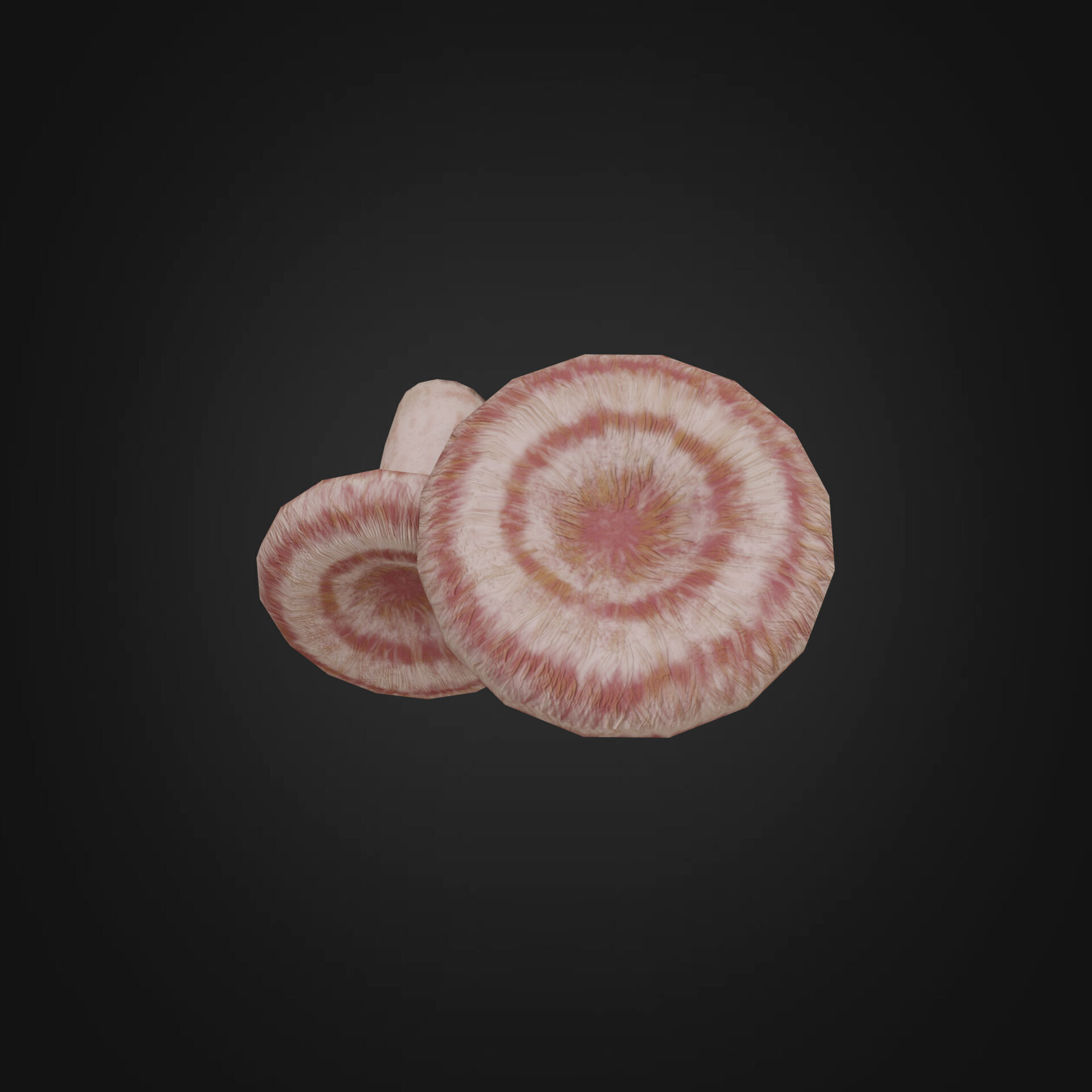Lactarius torminosus Low-poly 3D model_3