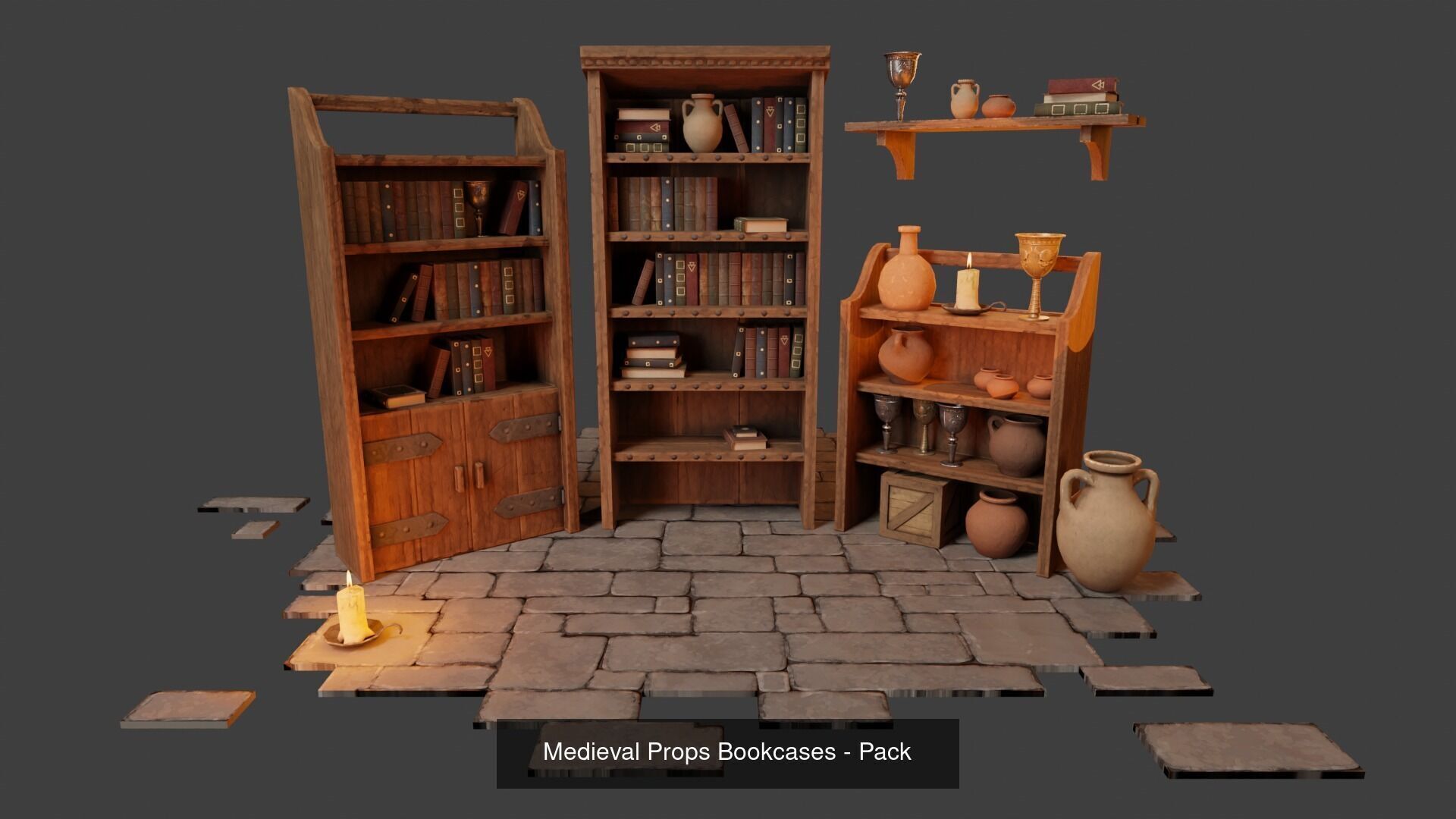 Medieval Stylized Props 3D Model Collection_6