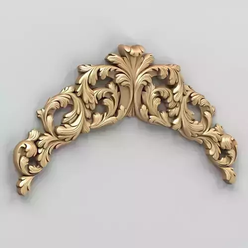 Carved decor horizontal 019 3D model