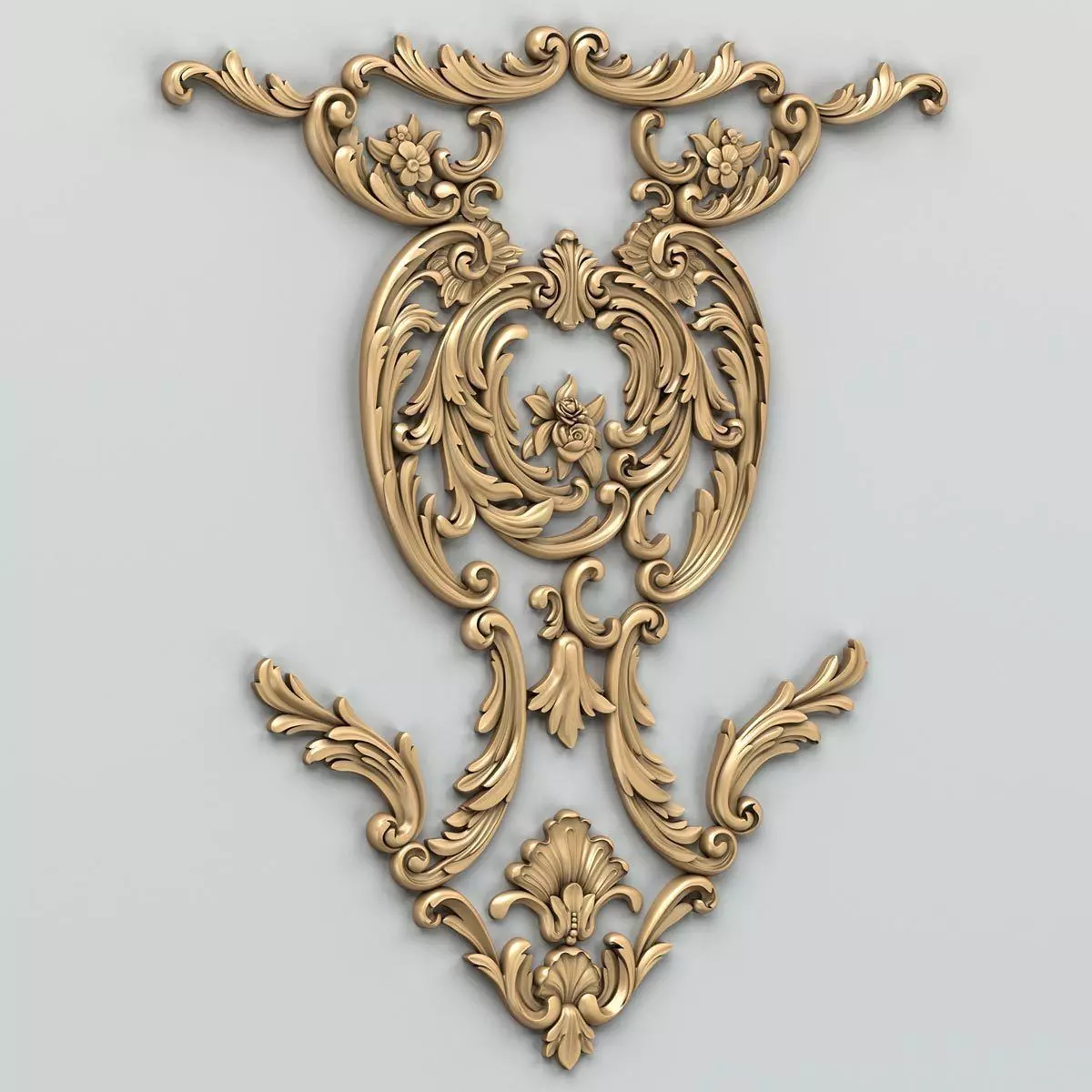 Carved decor central 011 3D model_0
