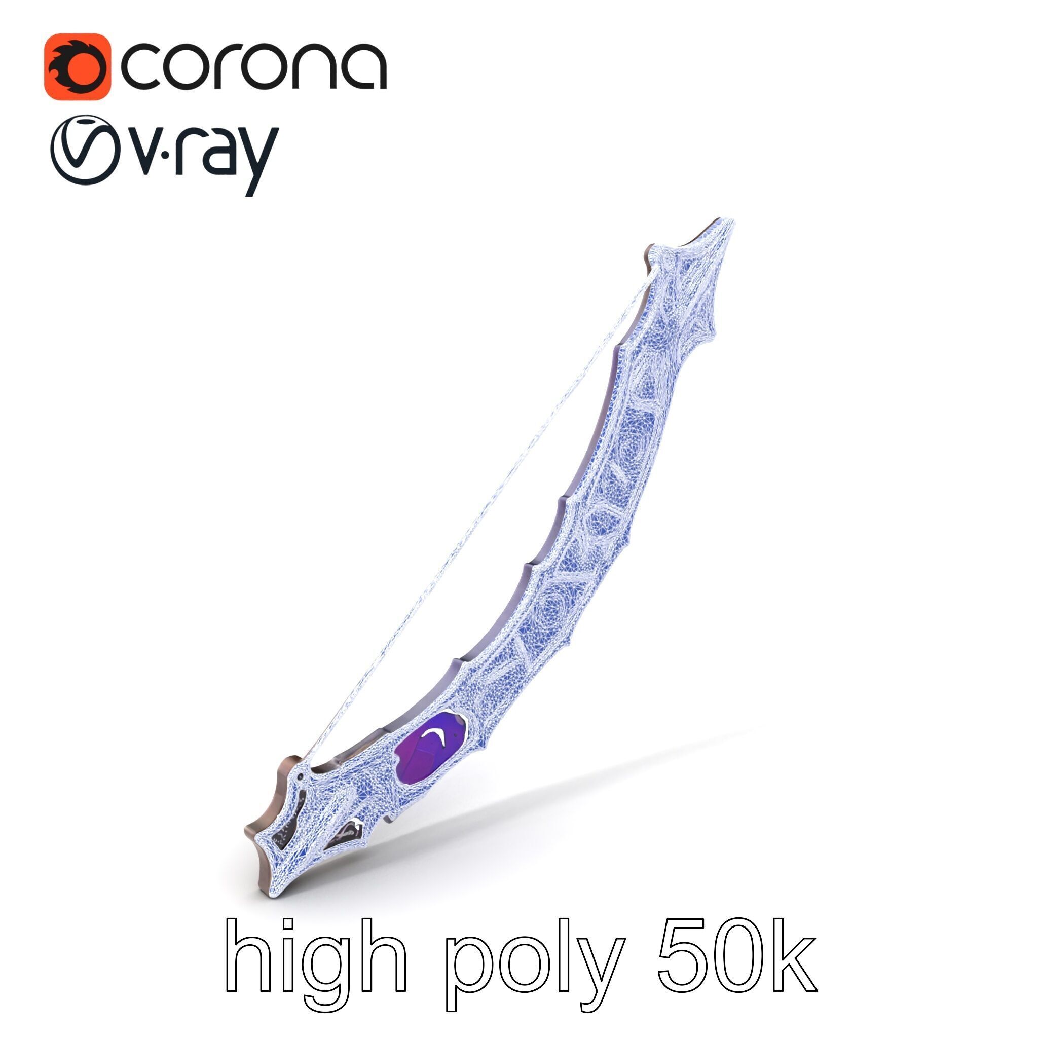 Legendary Encrusted Bow Luminous Script model pack Low-poly 3D model_10