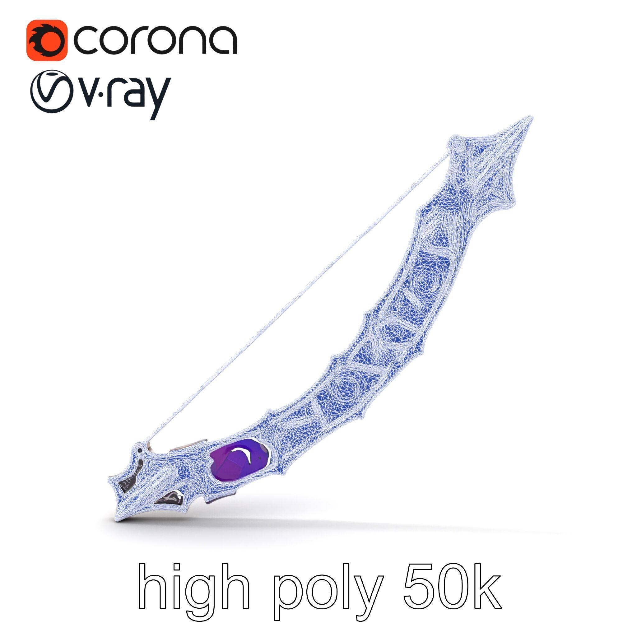 Legendary Encrusted Bow Luminous Script model pack Low-poly 3D model_31