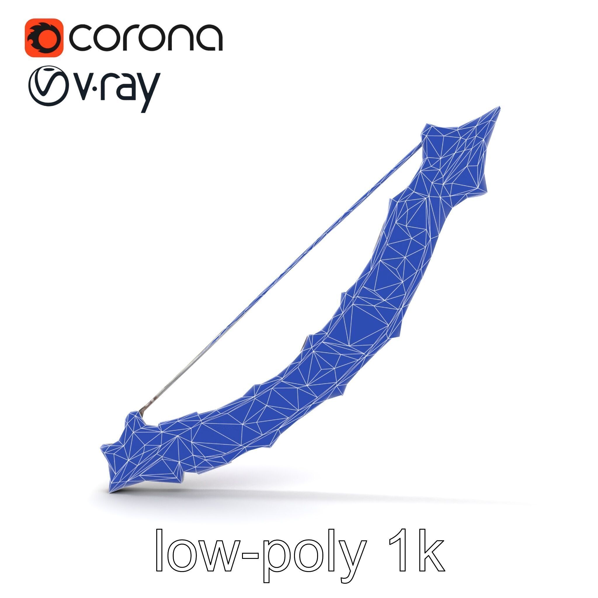 Legendary Encrusted Bow Luminous Script model pack Low-poly 3D model_17