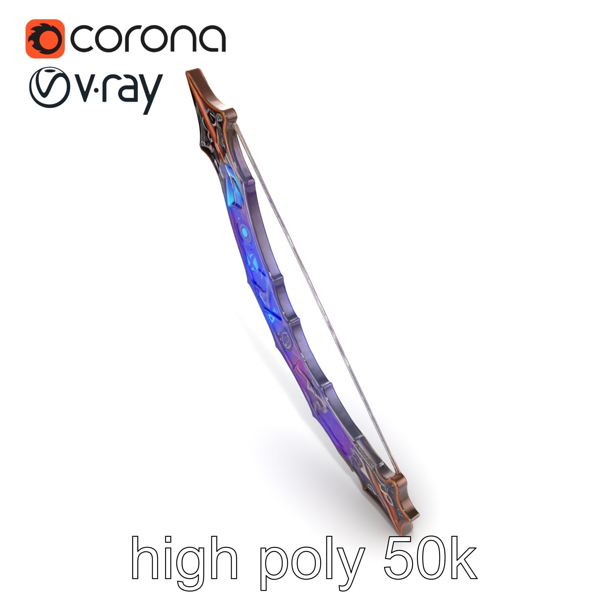 Legendary Encrusted Bow Luminous Script model pack Low-poly 3D model_22