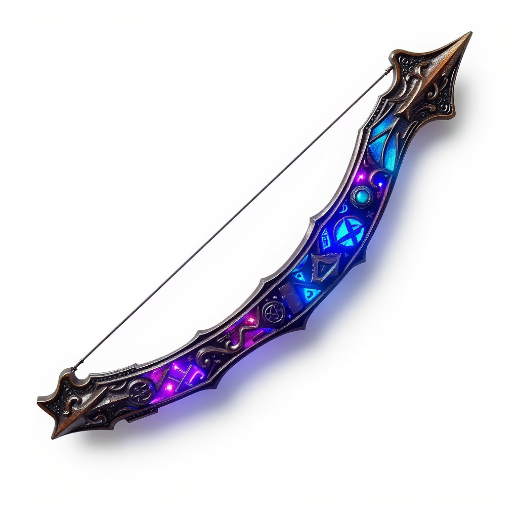 Legendary Encrusted Bow Luminous Script model pack Low-poly 3D model_4
