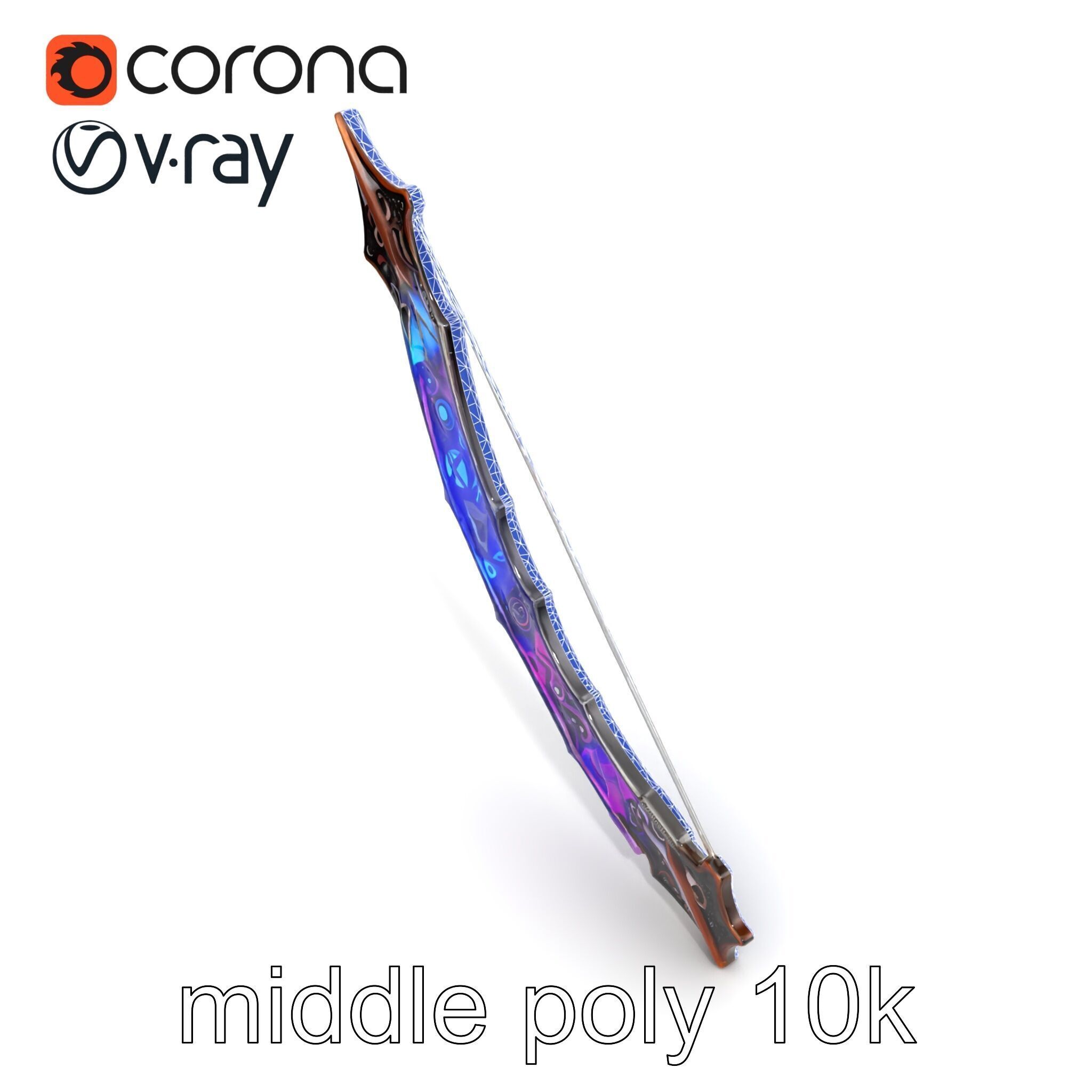 Legendary Encrusted Bow Luminous Script model pack Low-poly 3D model_28